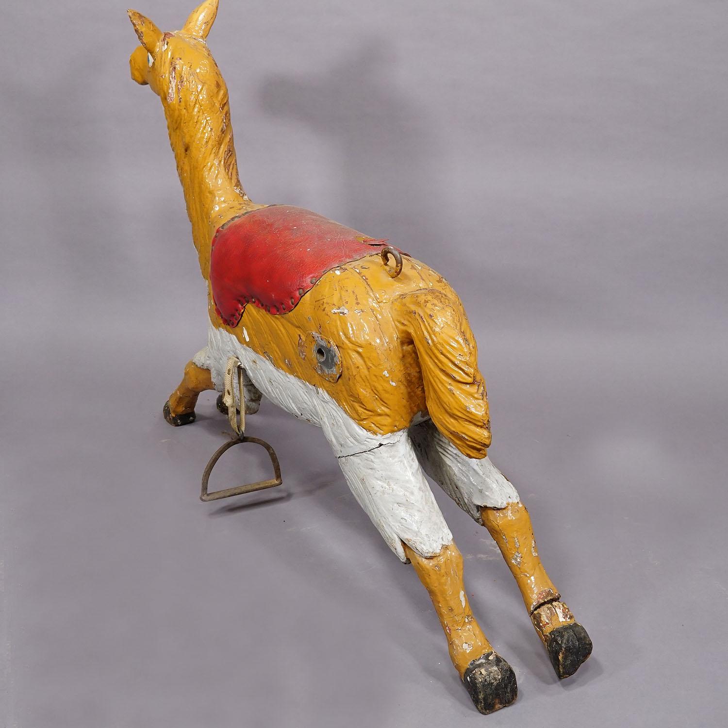 Antico carosello di bambini con scultura di lama, Germania, fine XIX secolo in vendita 4