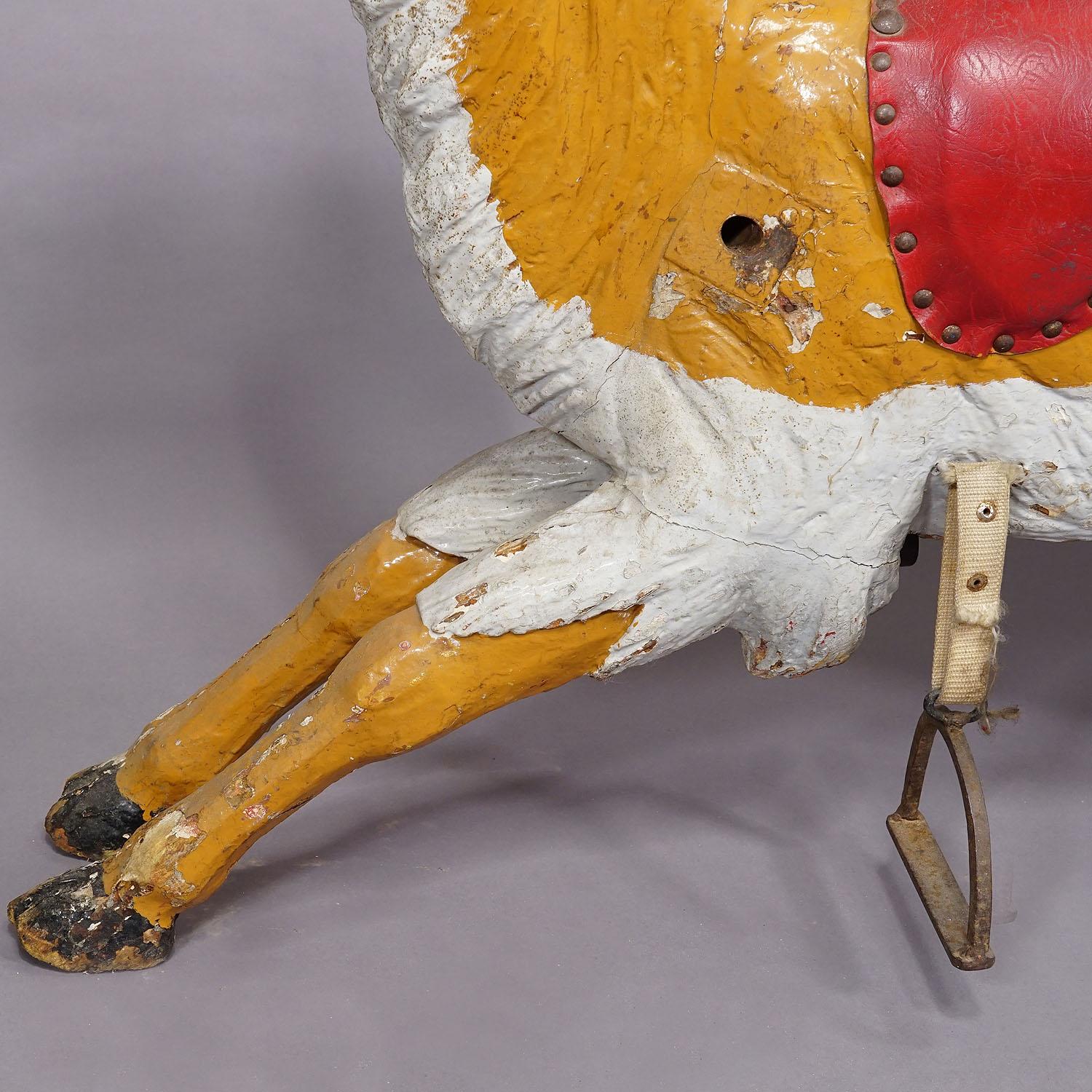 Antico carosello di bambini con scultura di lama, Germania, fine XIX secolo in vendita 2