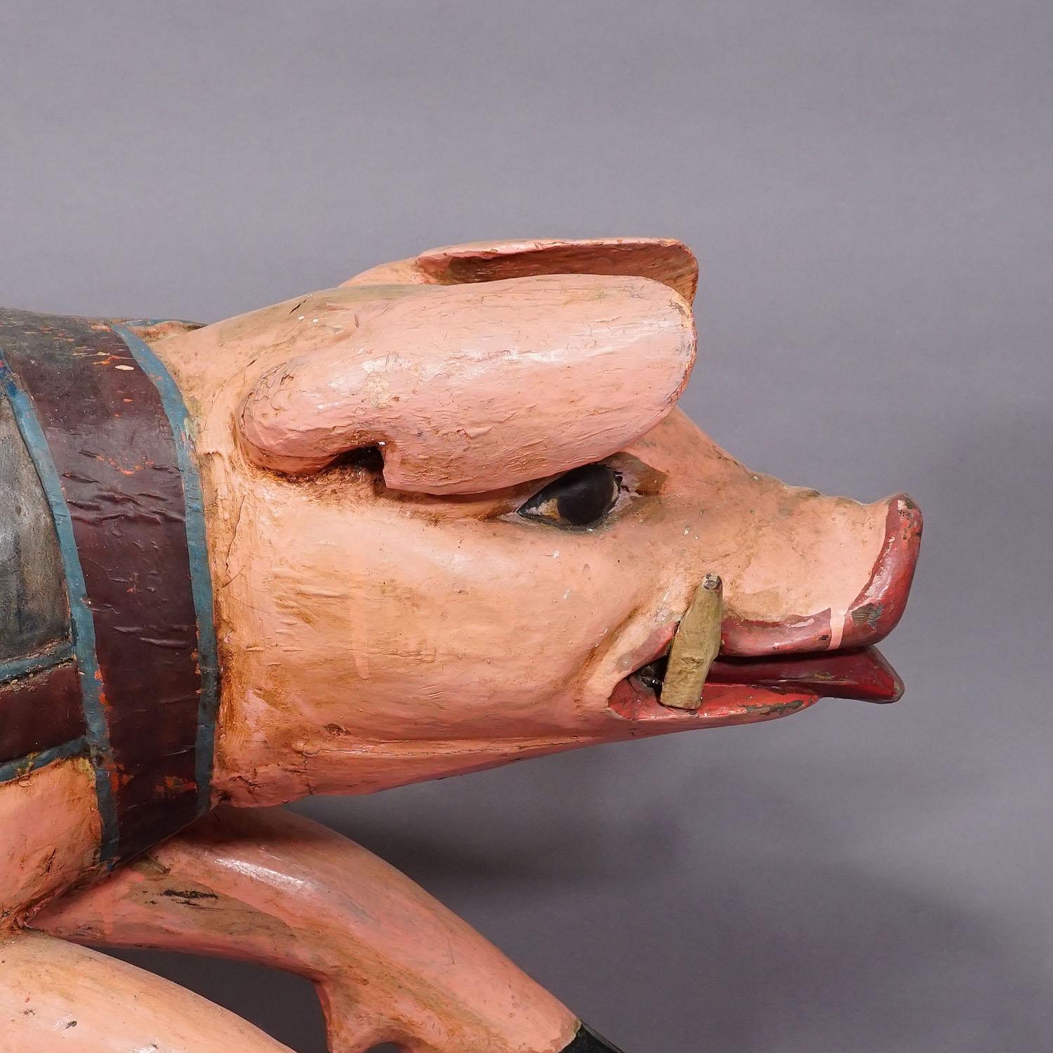 Other Antique Children Carousel Pig, Germany ca. 1920s For Sale