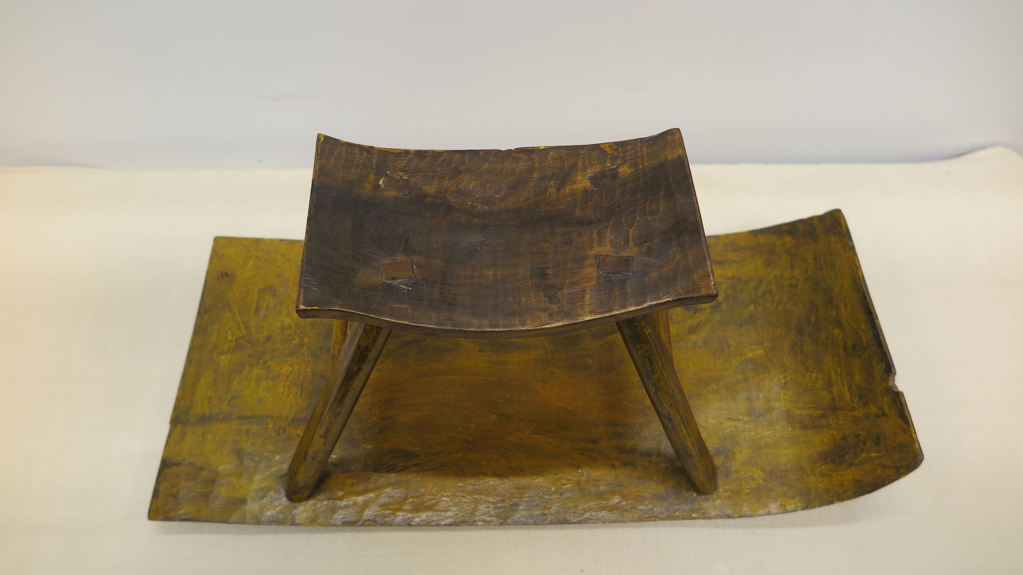 old wooden sled