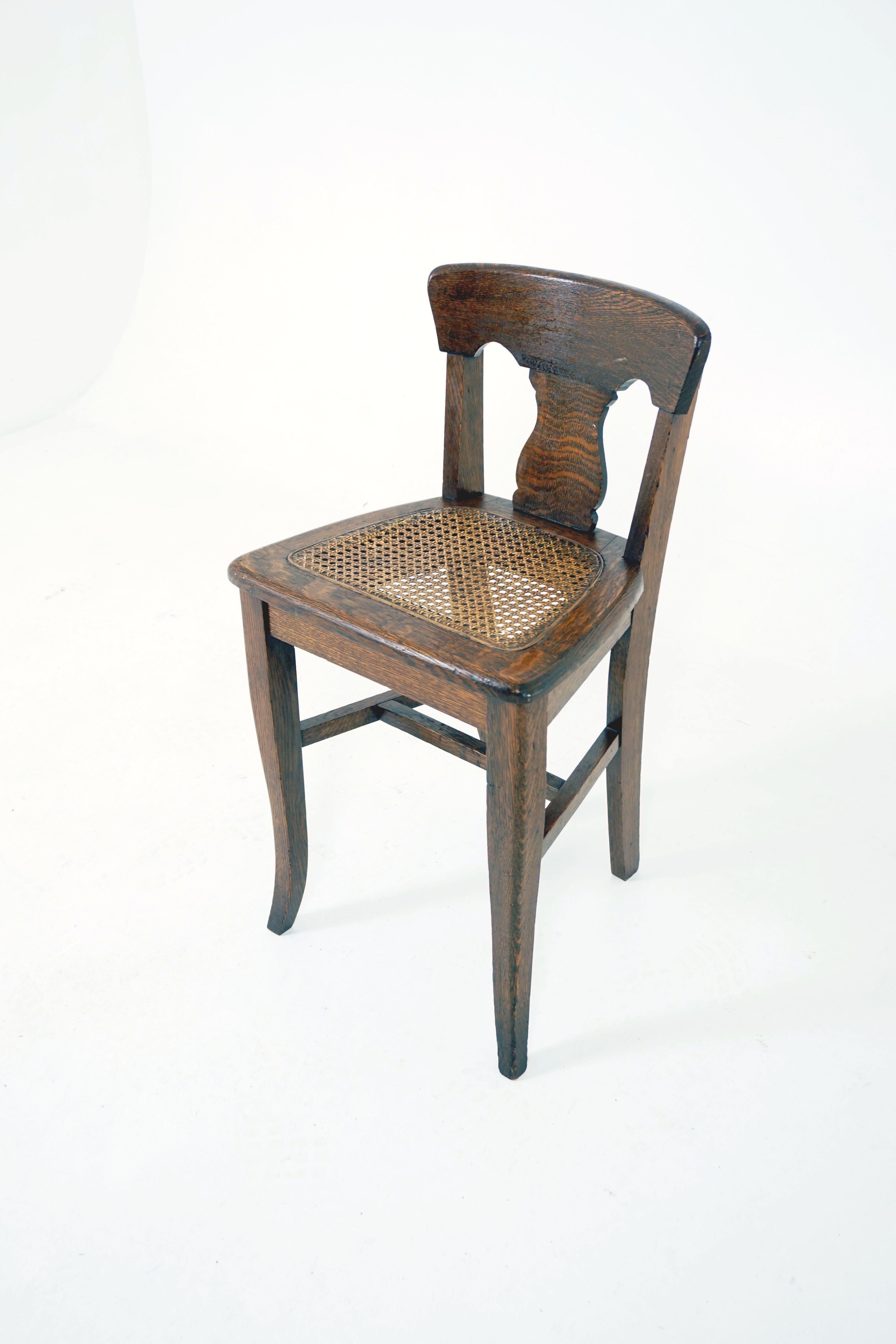 antique oak chairs with cane seats