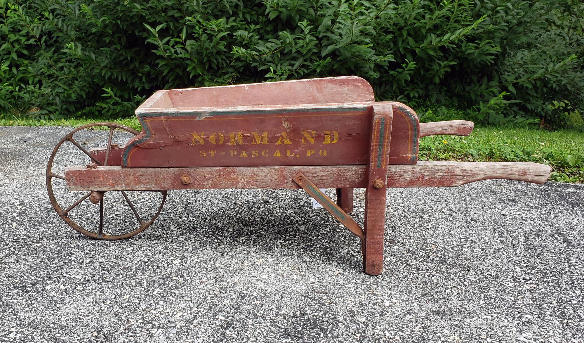 antique wheelbarrow