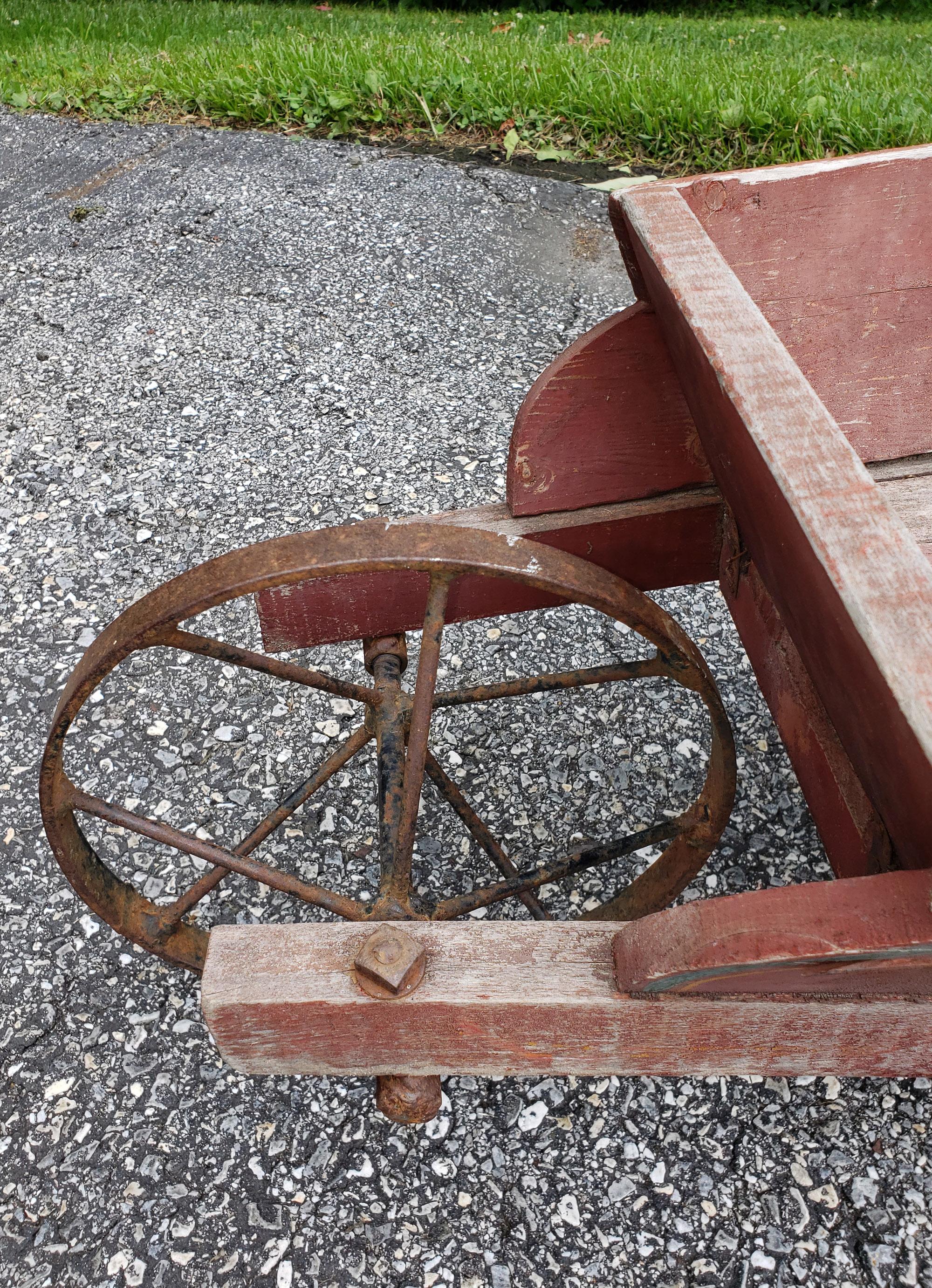 Folk Art Antique Child's Wheelbarrow, Mid-19th Century For Sale