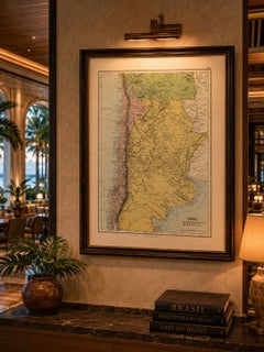 Antique Chile, Argentina & Bolivia Map, Patagonia, Bartholomew, 1884