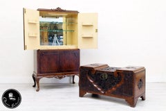 Antique China Bar Mirror Bar Cabinet Chippendale Baroque