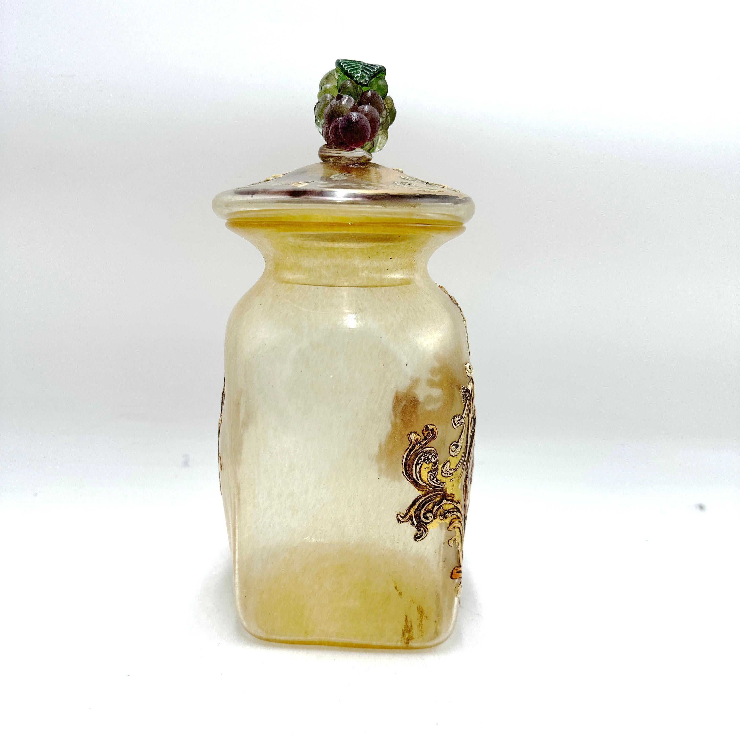 Antico vaso da farmacia in vetro di Murano 