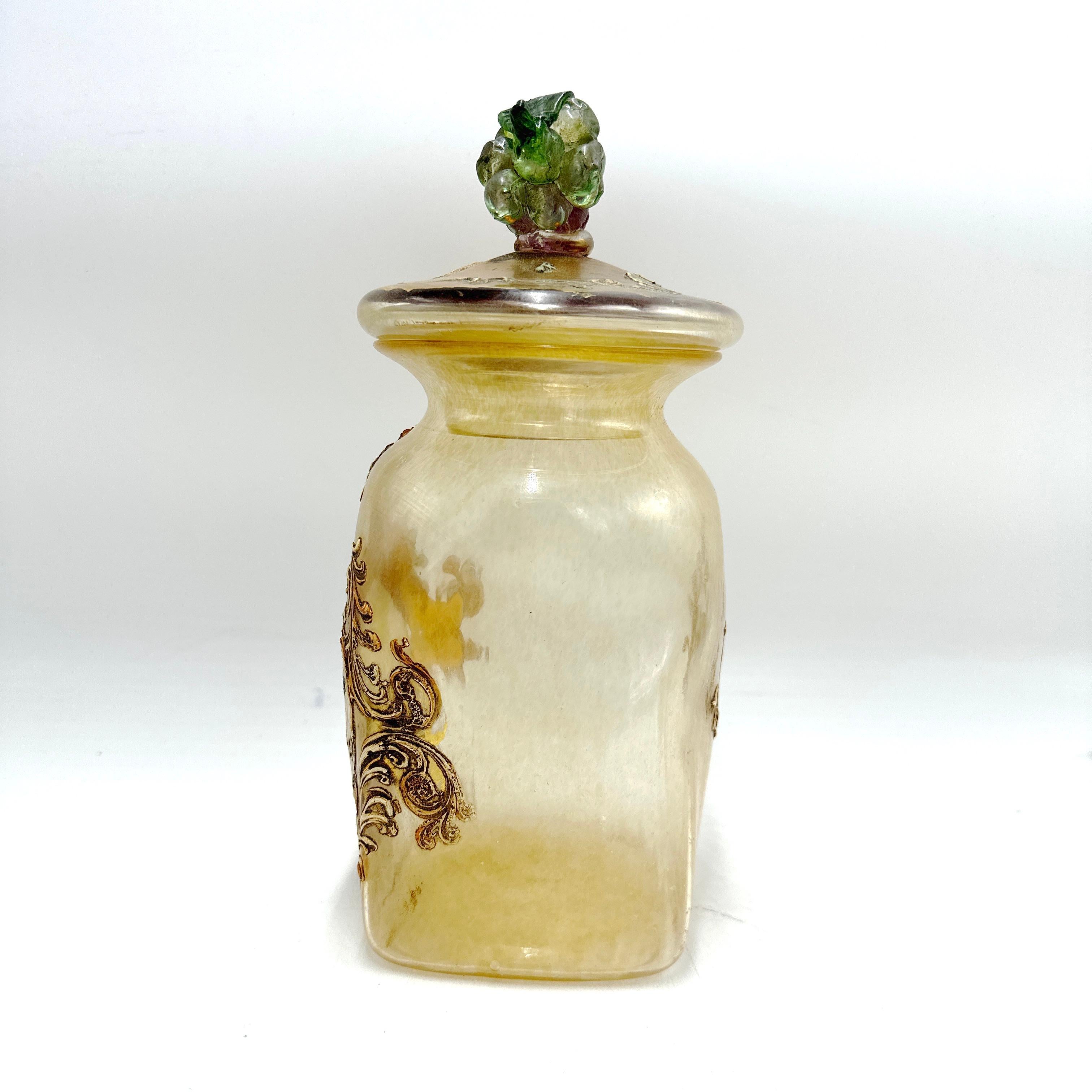 Antico vaso da farmacia in vetro di Murano 