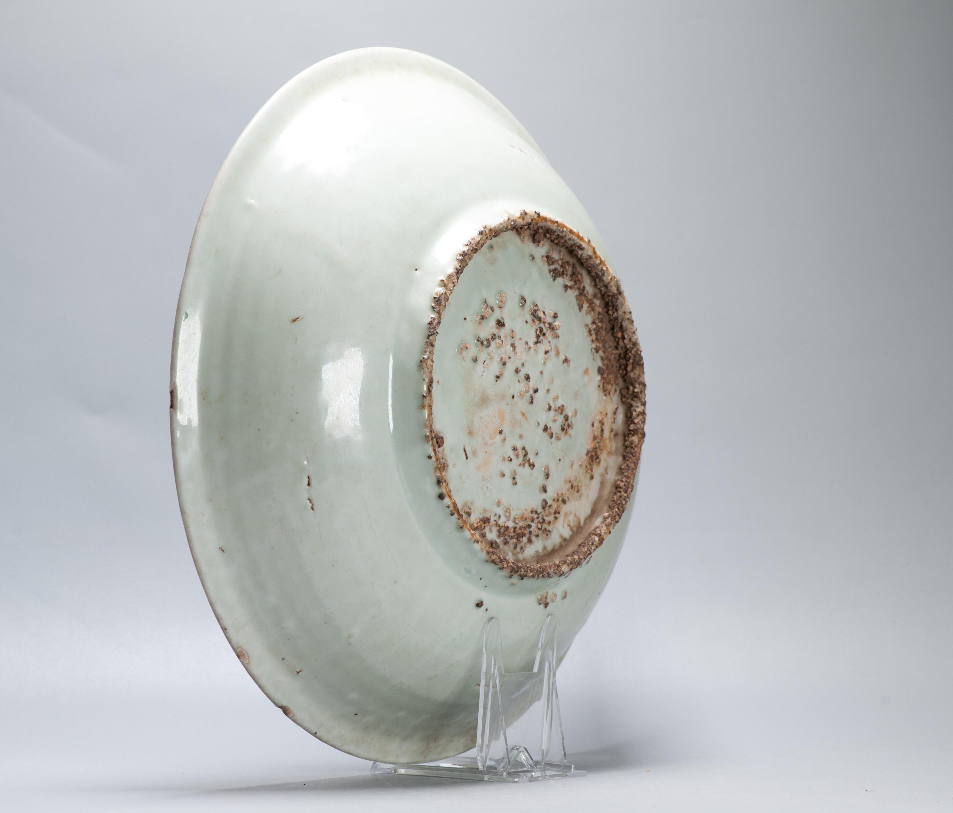 Antiguo plato de porcelana china 16/17C Fénix Swatow León chino en venta 8