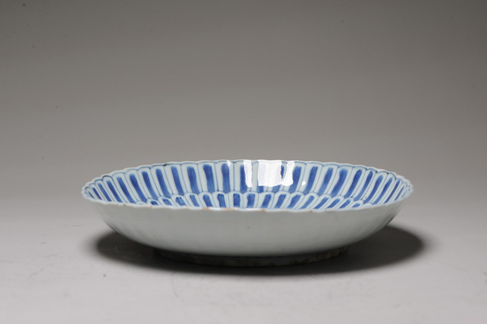 Ancienne assiette Kraak Transitionnelle chinoise en porcelaine chinoise Ming 16/17C FROG en vente 1