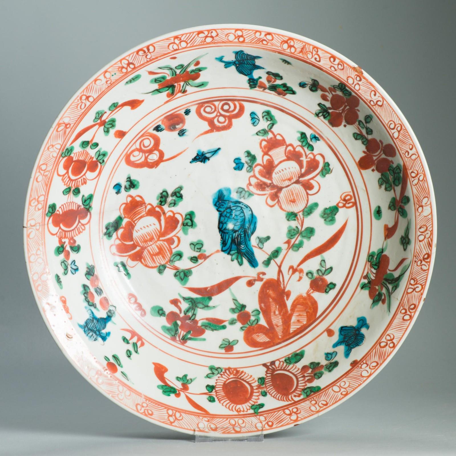 Antike chinesische 16/17C Ming Porzellanschale Zhangzhou Swatow Fenghuang China im Angebot 5