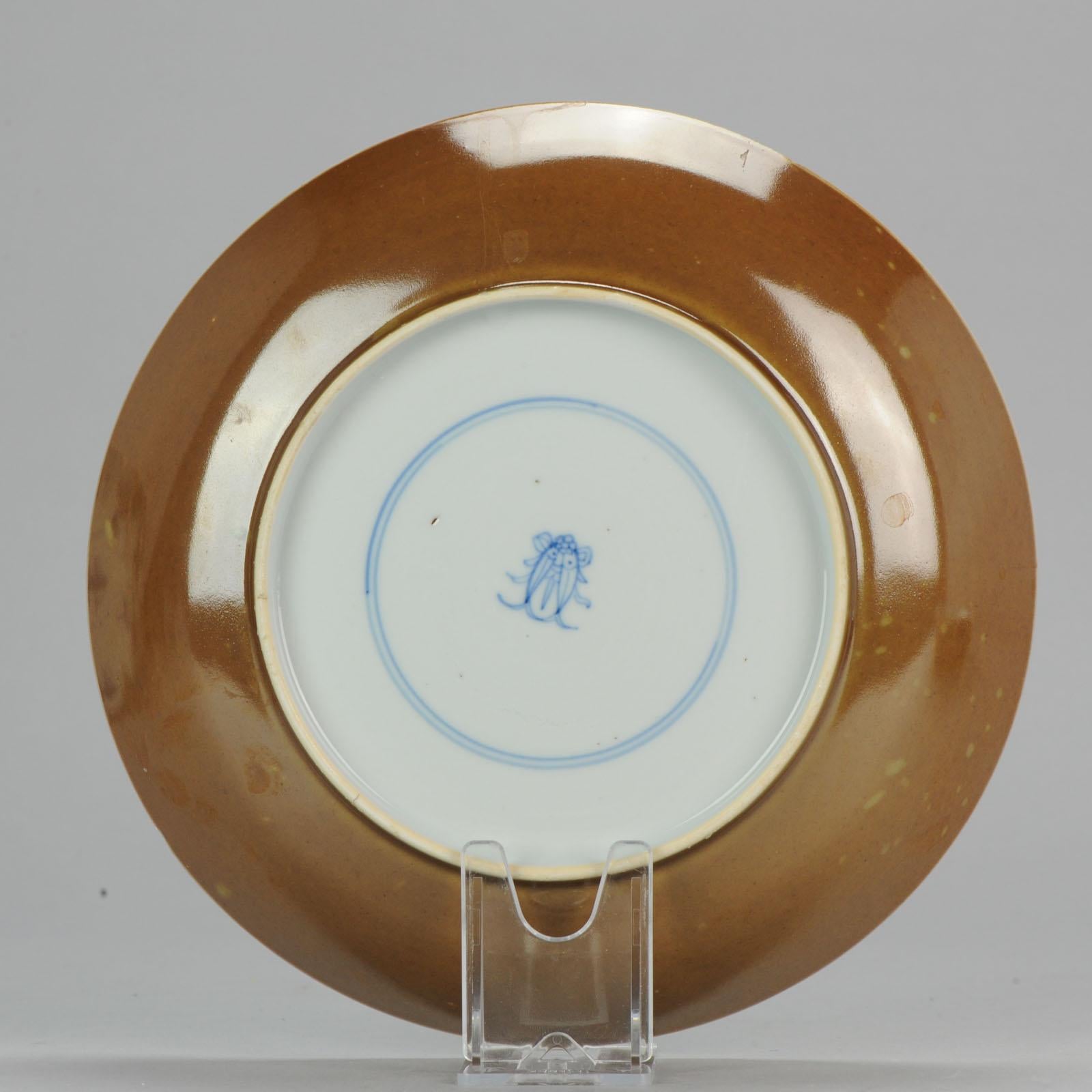 Ensemble de table chinois ancien de 1700 d'époque Kangxi, bleu et blanc Batavien, marqué de poissons 6