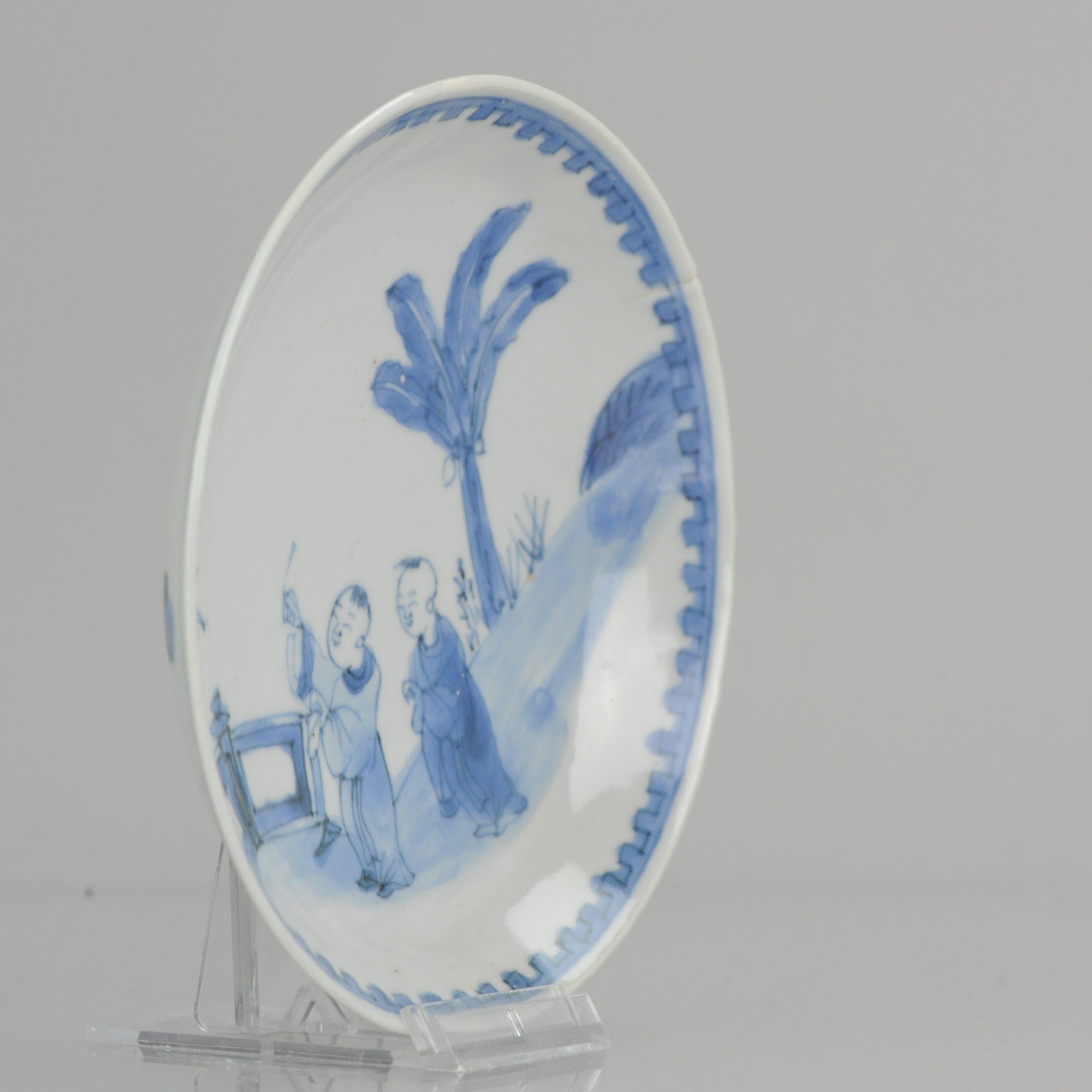 Antiguo Plato Chino 17c Kosometsuke Tianqi/Chongzhen Porcelana Niños Jugando en venta 6