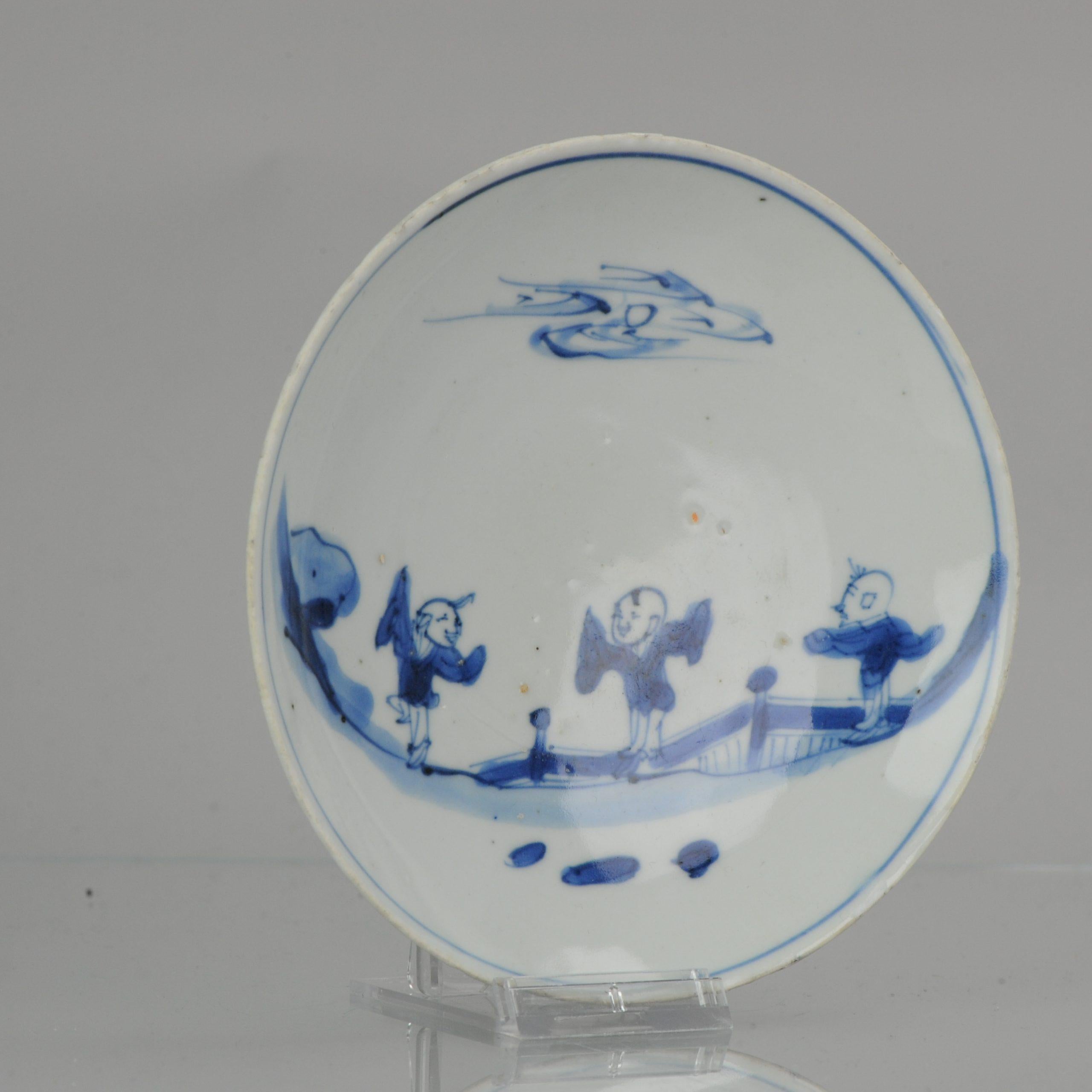 Antique Chinese 17c Kosometsuke Tianqi/Chongzhen Porcelain Boys in Lands For Sale 6