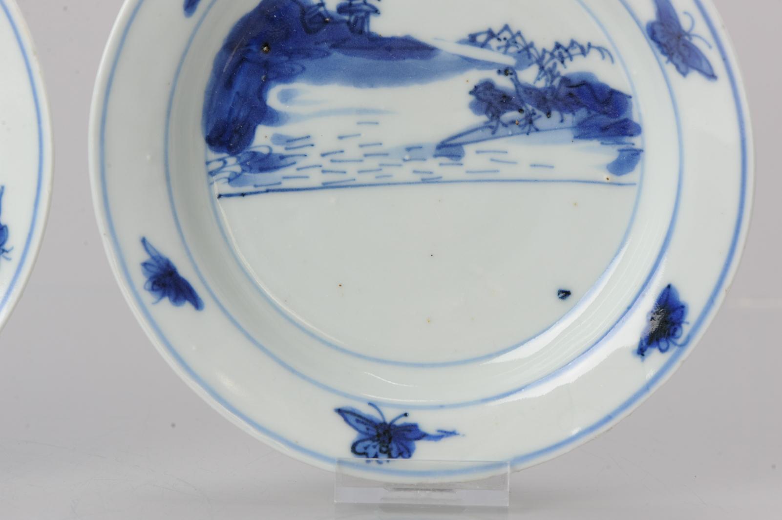 18th Century and Earlier Antique Chinese 17c Kosometsuke Tianqi/Chongzhen Porcelain Landscape For Sale