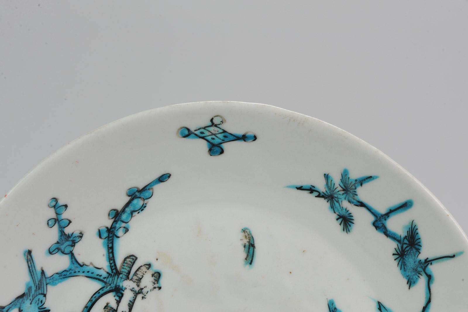 Chinesisches Porzellan Ming Transitional China-Teller aus dem 17. Jahrhundert Zhangzhou Verte im Angebot 4