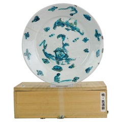 Antiker chinesischer Porzellan Ming Transitional China-Teller Zhangzhou Verte, Zhangzhou Verte