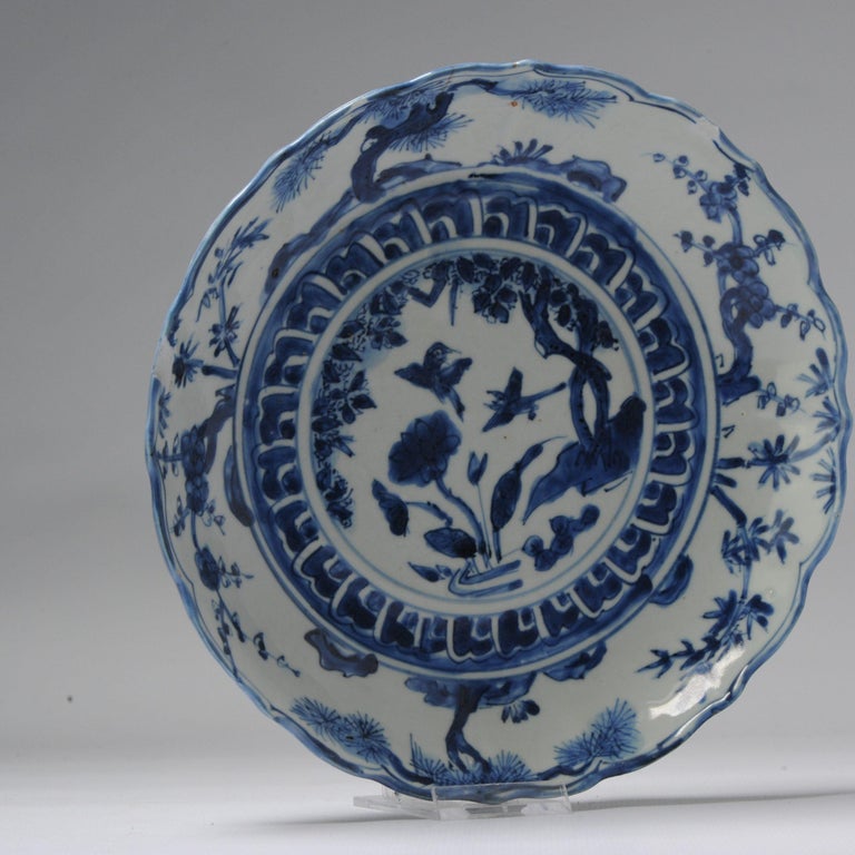 Antique Chinese 17th C Wanli Ming Dynasty Plate Dish Porcelain Chenghua
