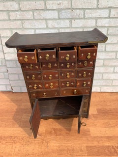 Antique Chinese 18 Drawer Medicine Apothecary Herb Cabinet