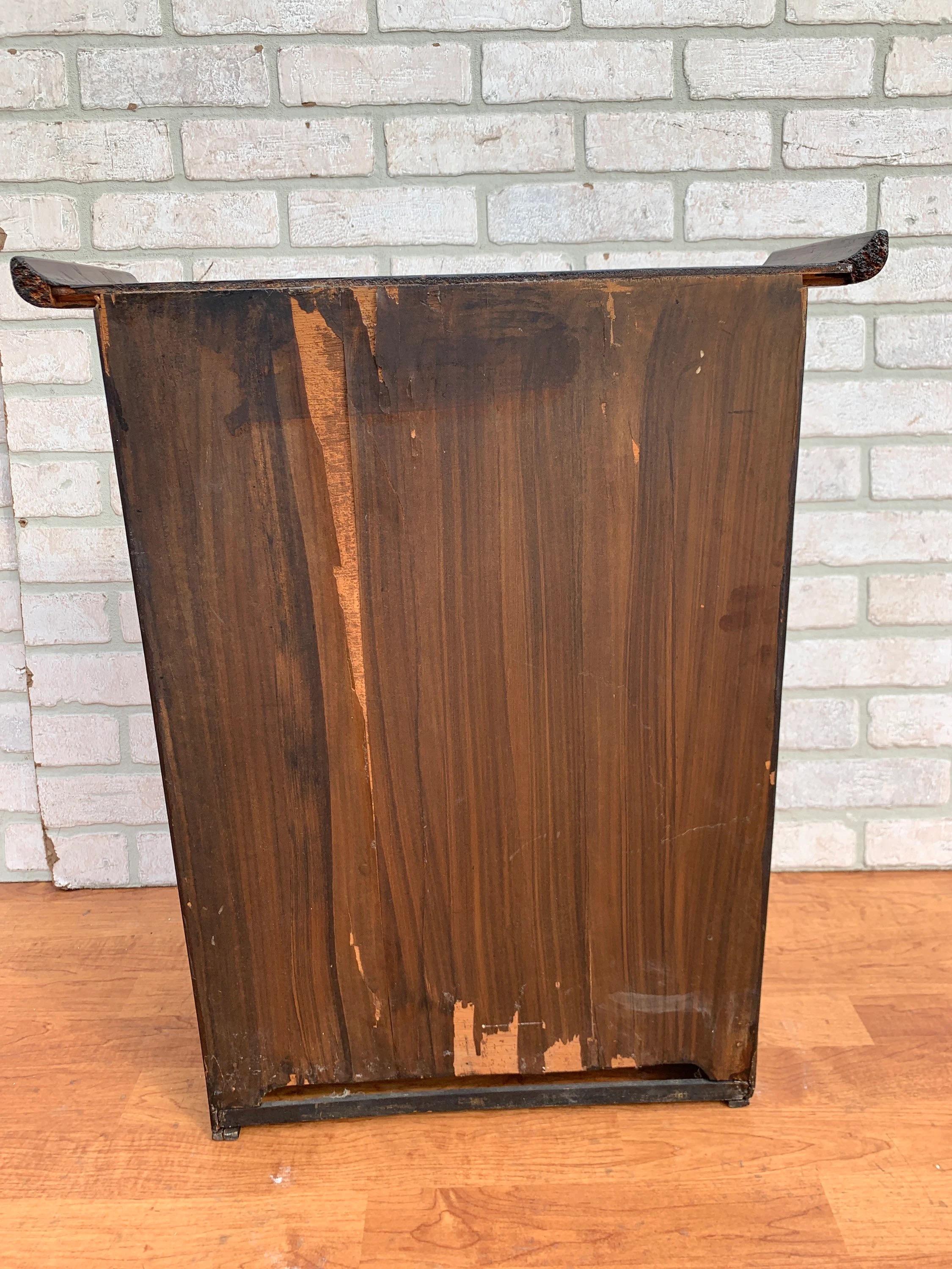 Bronze Antique Chinese 18 Drawer Medicine Apothecary Herb Cabinet