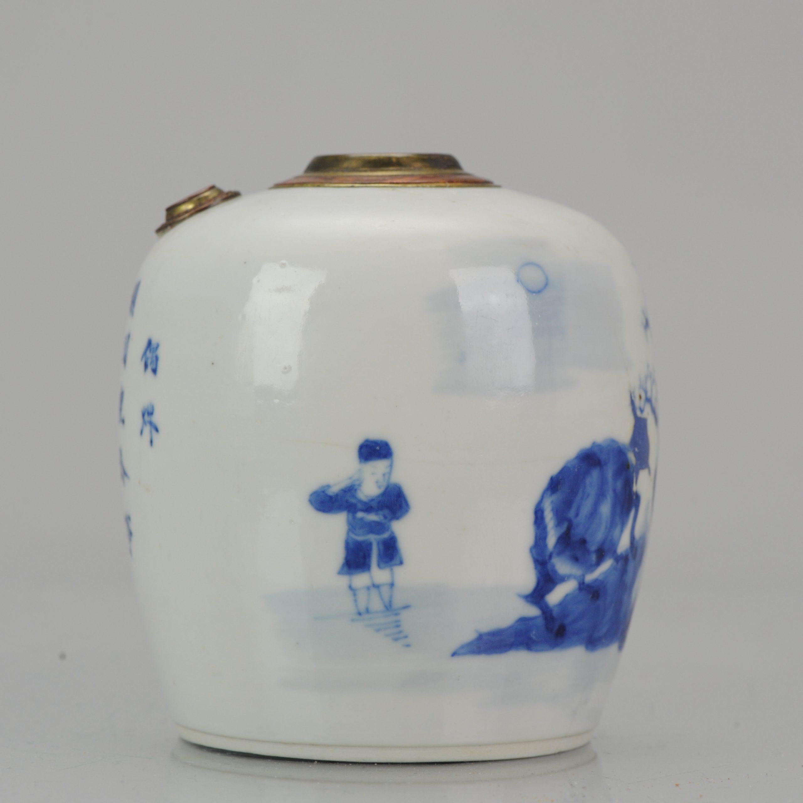 Antique Chinese 19th Porcelain Bleu de Hue Water Pipe Vietnamese Hookah 8