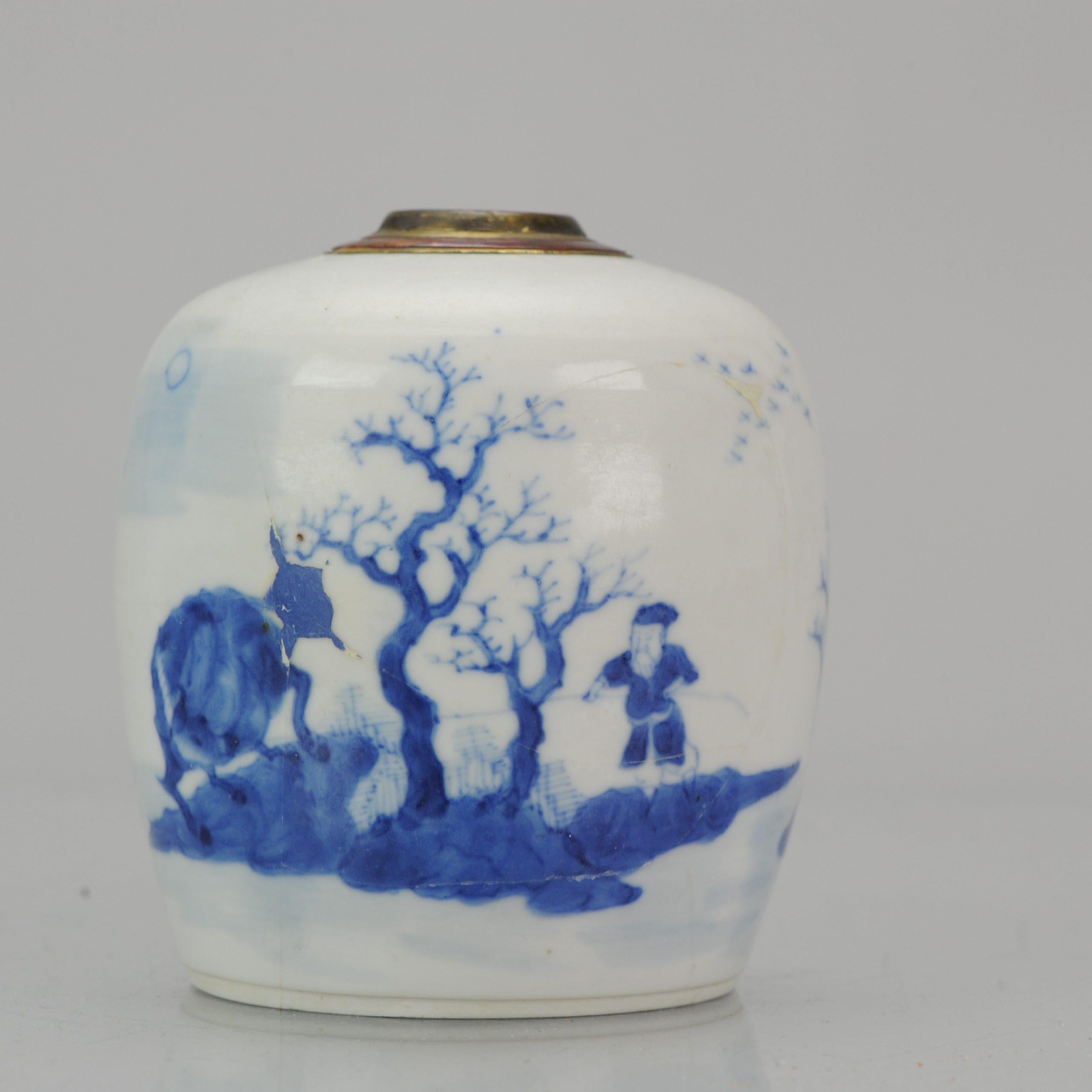 Antique Chinese 19th Porcelain Bleu de Hue Water Pipe Vietnamese Hookah 10
