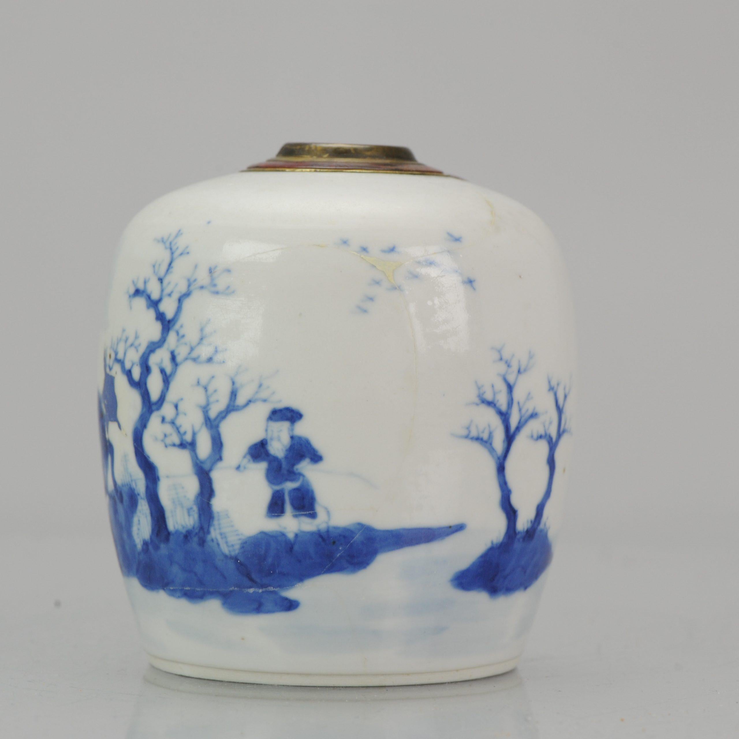 Antique Chinese 19th Porcelain Bleu de Hue Water Pipe Vietnamese Hookah 11