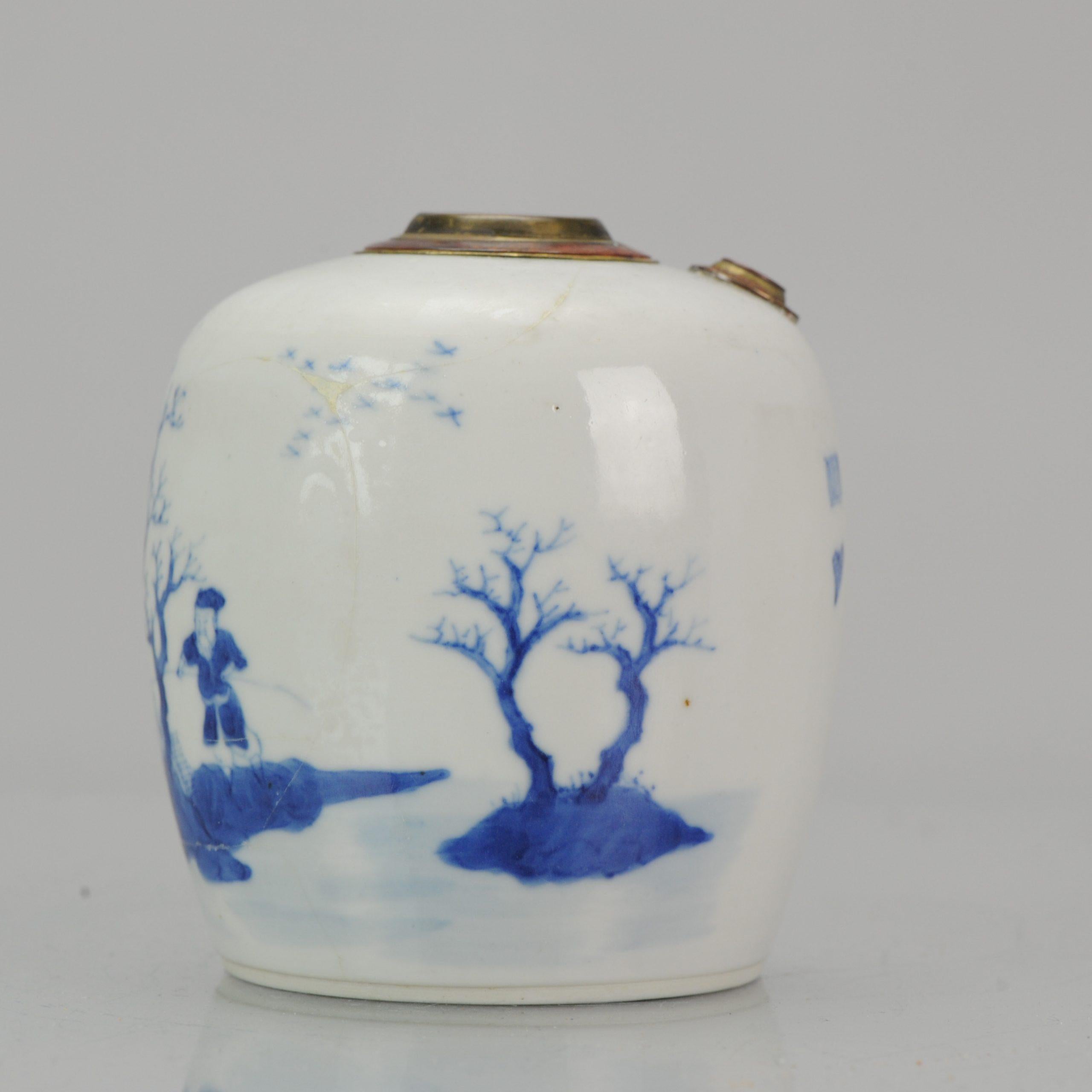 Antique Chinese 19th Porcelain Bleu de Hue Water Pipe Vietnamese Hookah 12