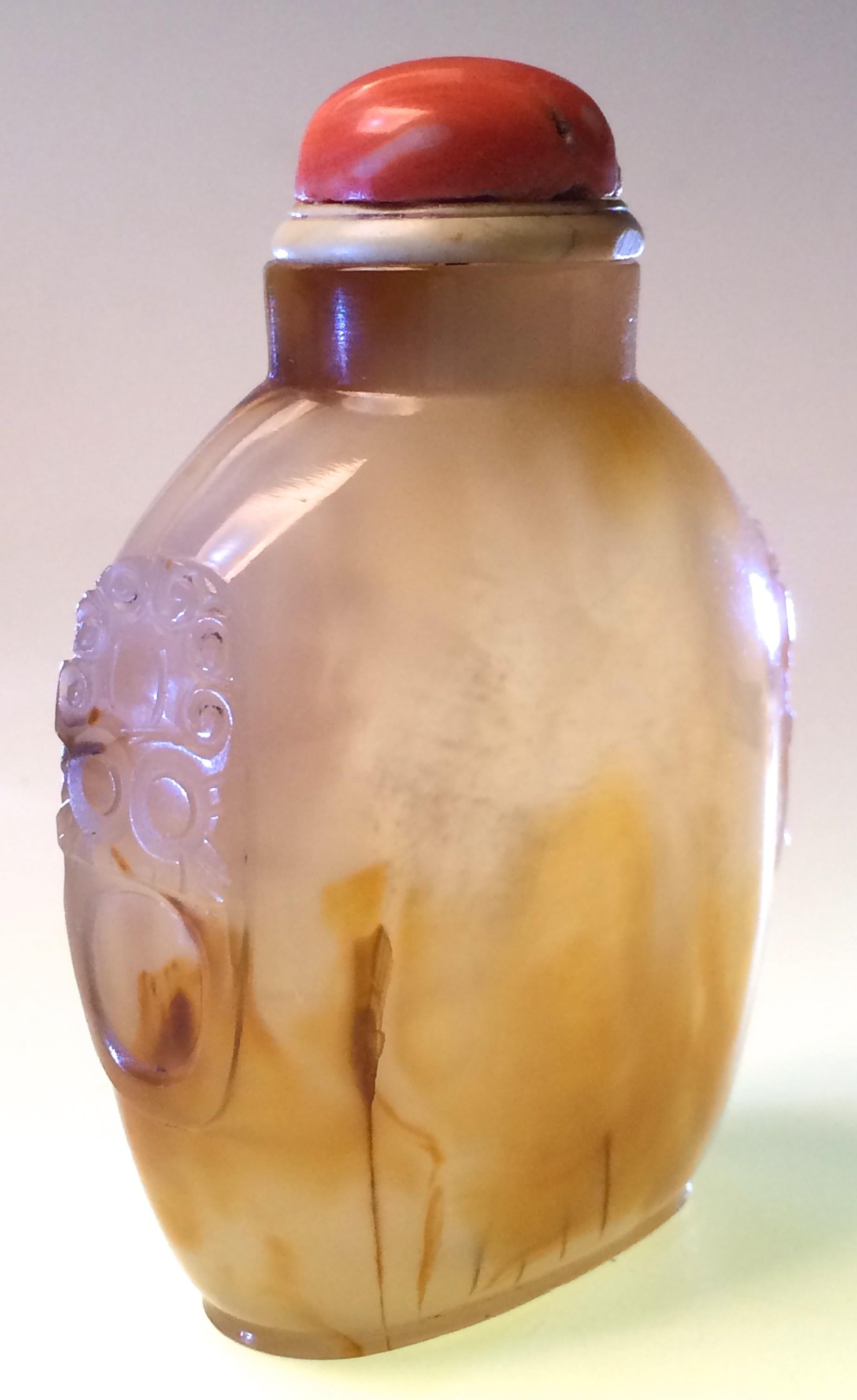 Antique Chinese Agate Master Snuff Bottle For Sale 4