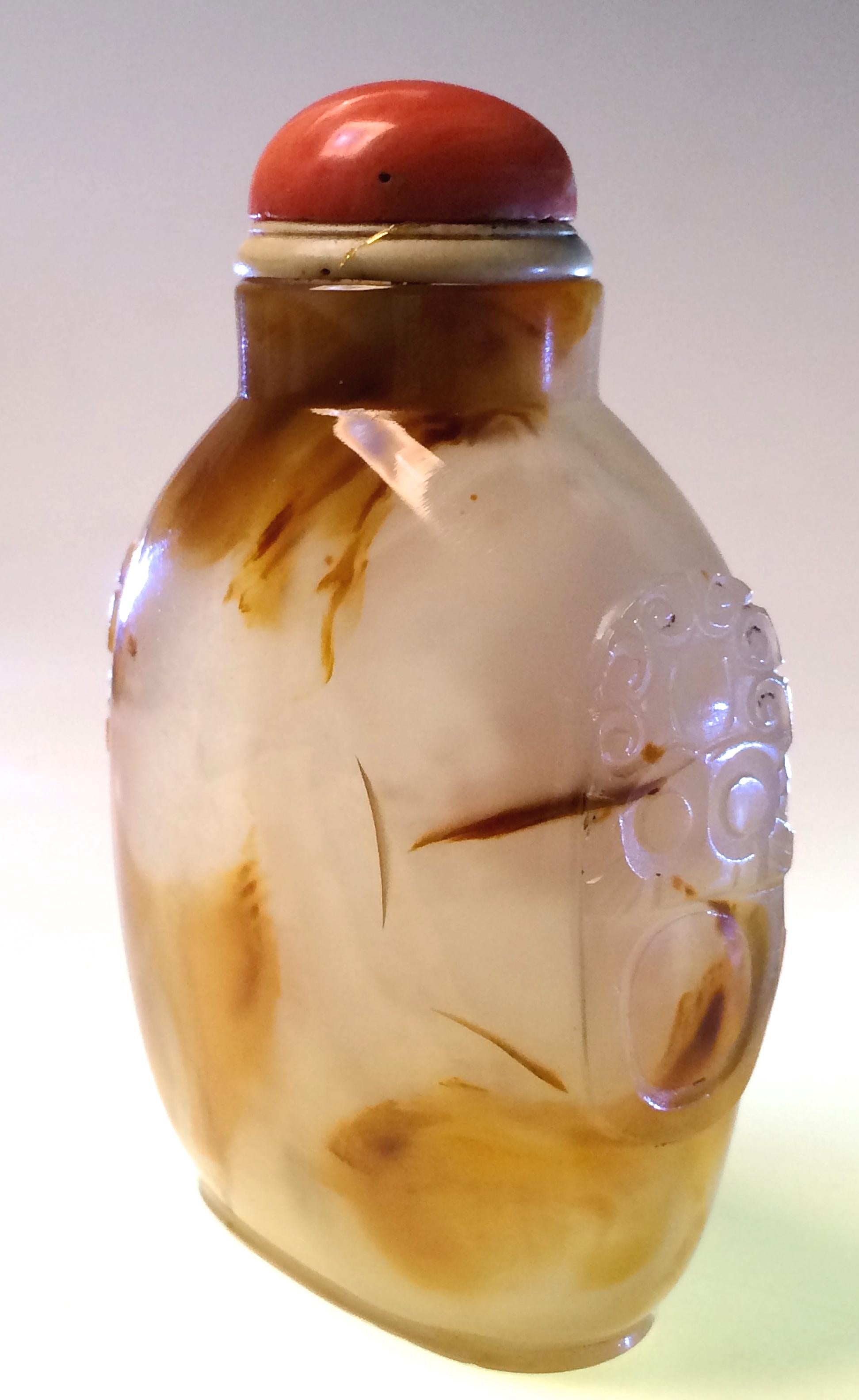 Antique Chinese Agate Master Snuff Bottle For Sale 5
