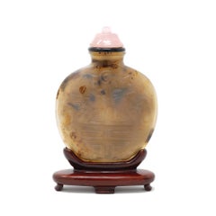 Antique Chinese Agate Sleeve Snuff Bottle