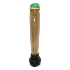 Antique Chinese Agate Sleeve Snuff Bottle