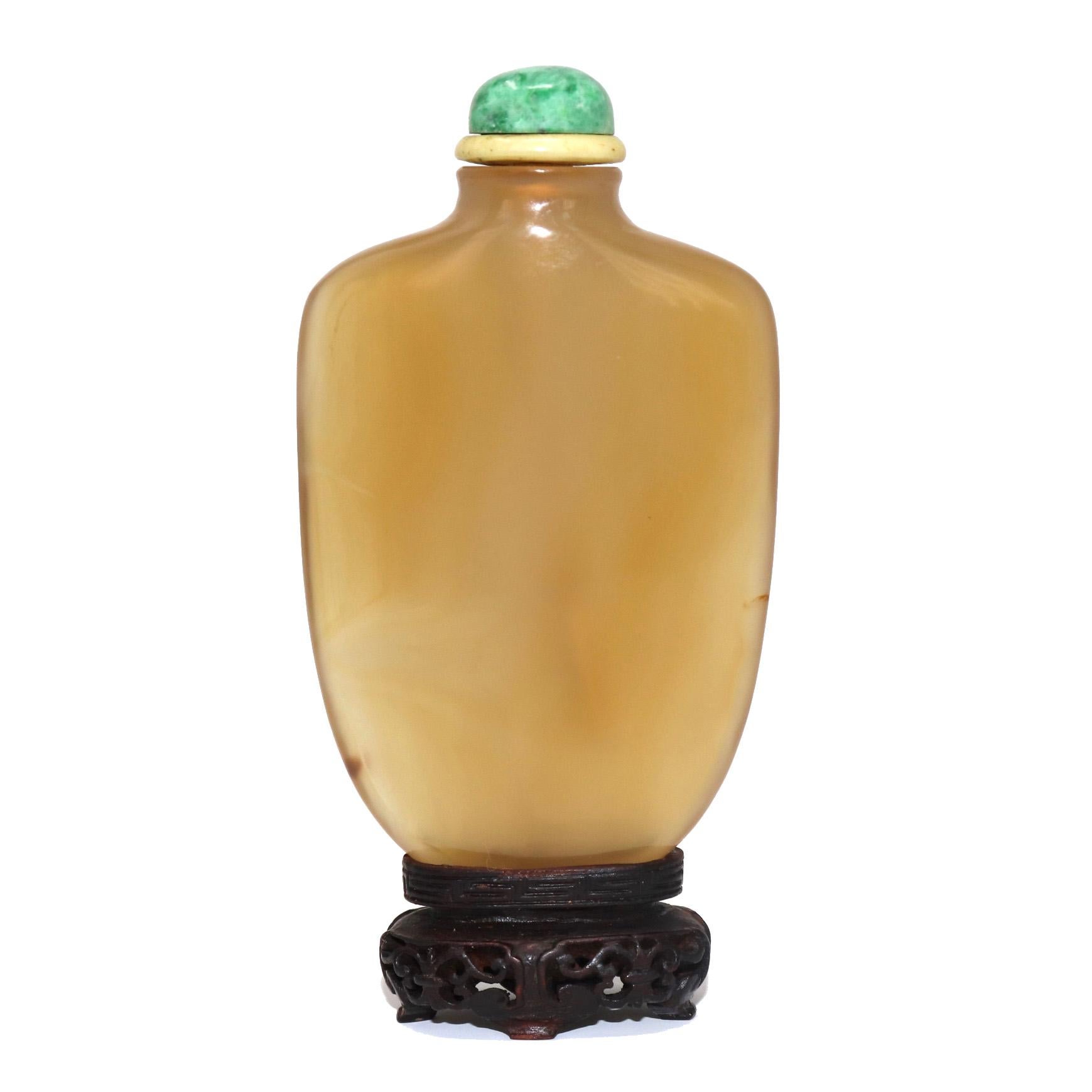 Qing Antique Chinese Agate Sleeve Snuff Bottle