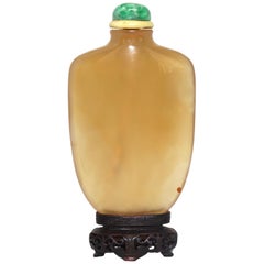 Antique Chinese Agate Sleeve Snuff Bottle