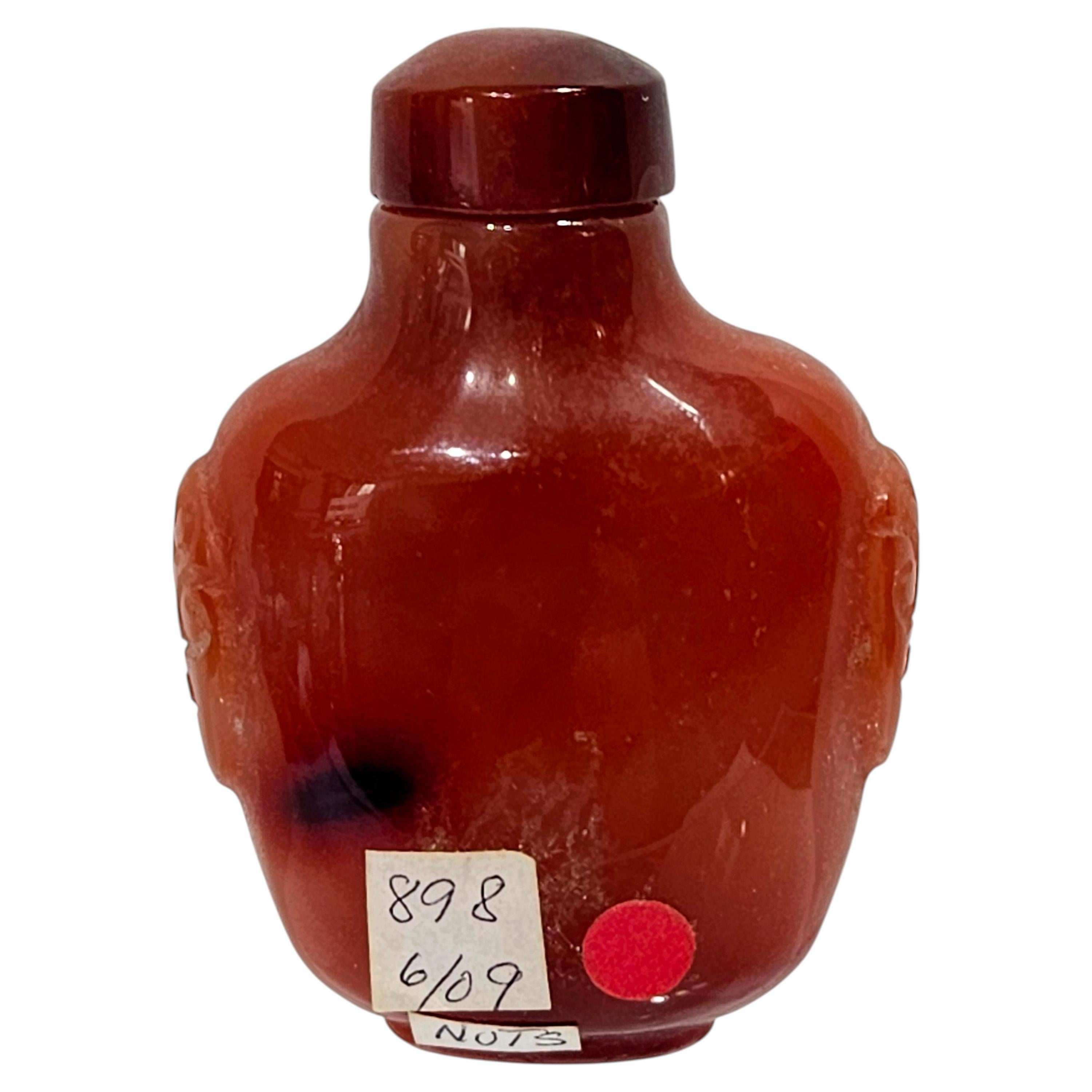 ANTIQUE CHINESE AGATE SNUFF BOTTLE 19. Jahrhundert