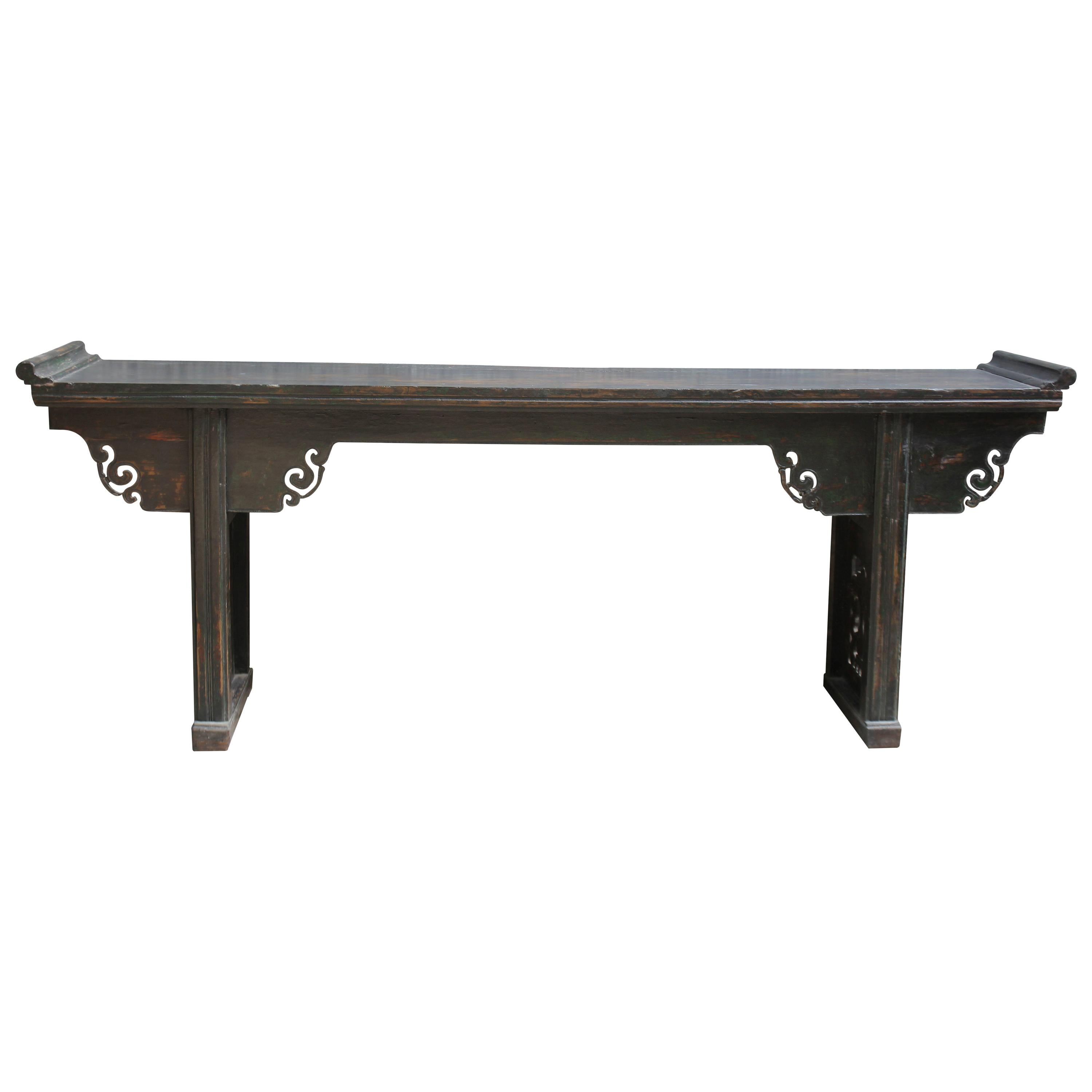 Antique Chinese Altar Console Table For Sale