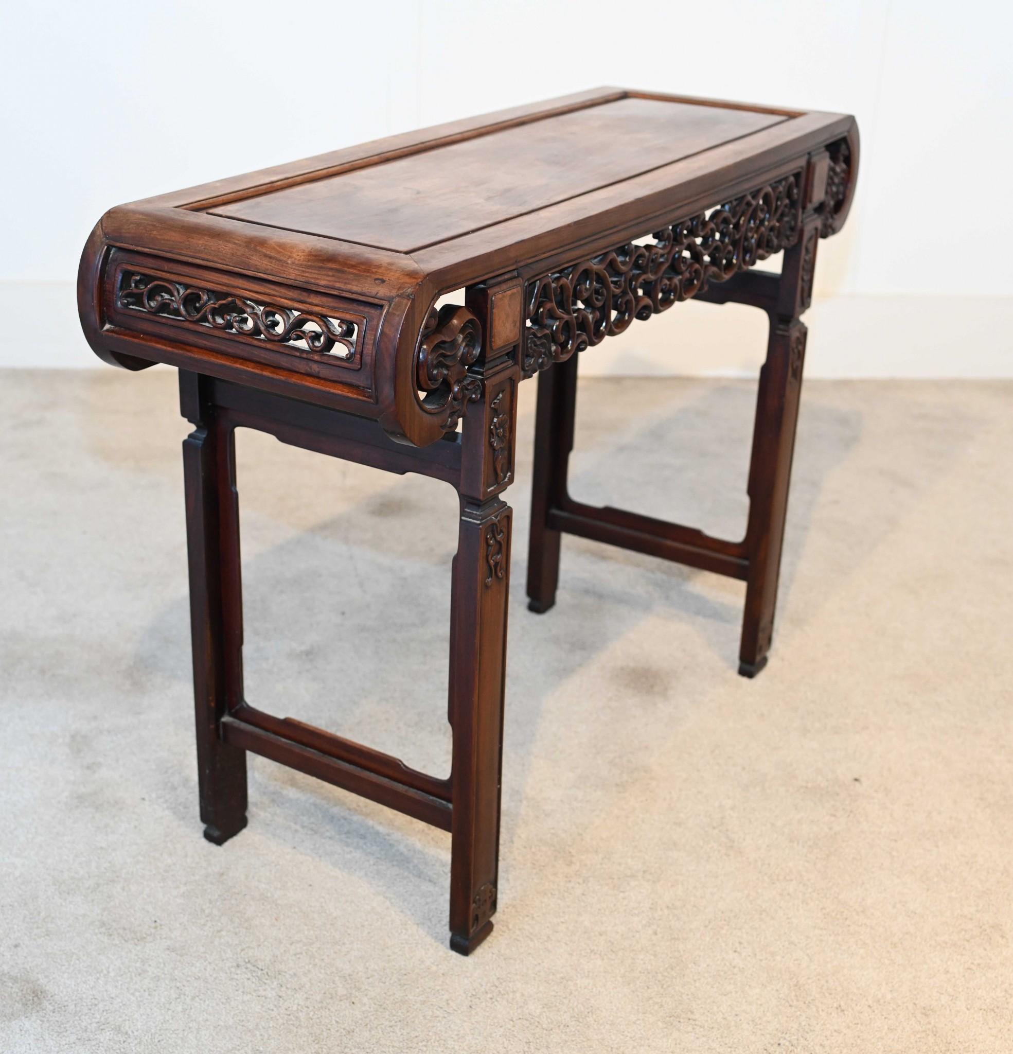 Mid-19th Century Antique Chinese Altar Table Hardwood Console 1860 For Sale