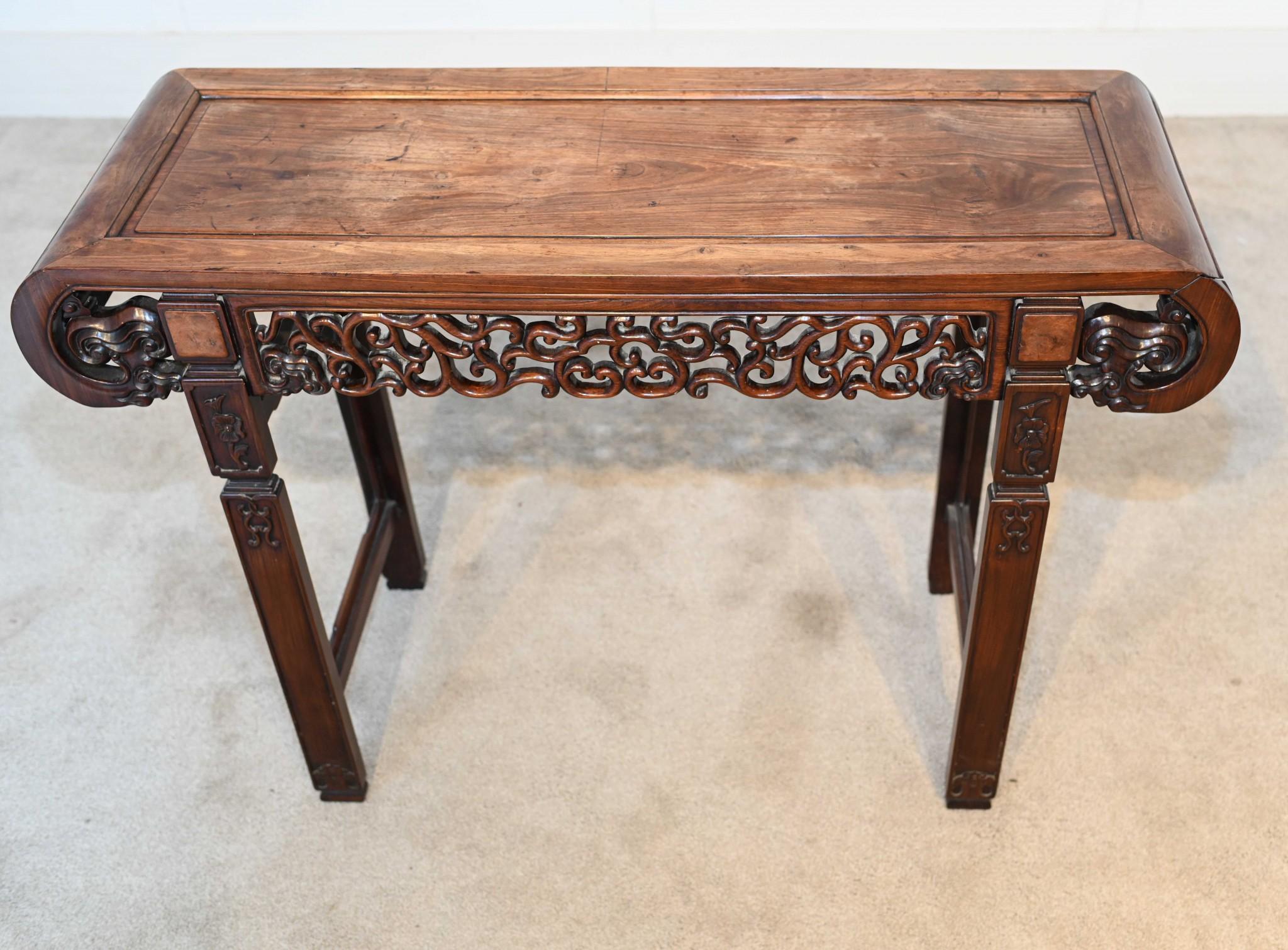 Antique Chinese Altar Table Hardwood Console 1860 For Sale 1