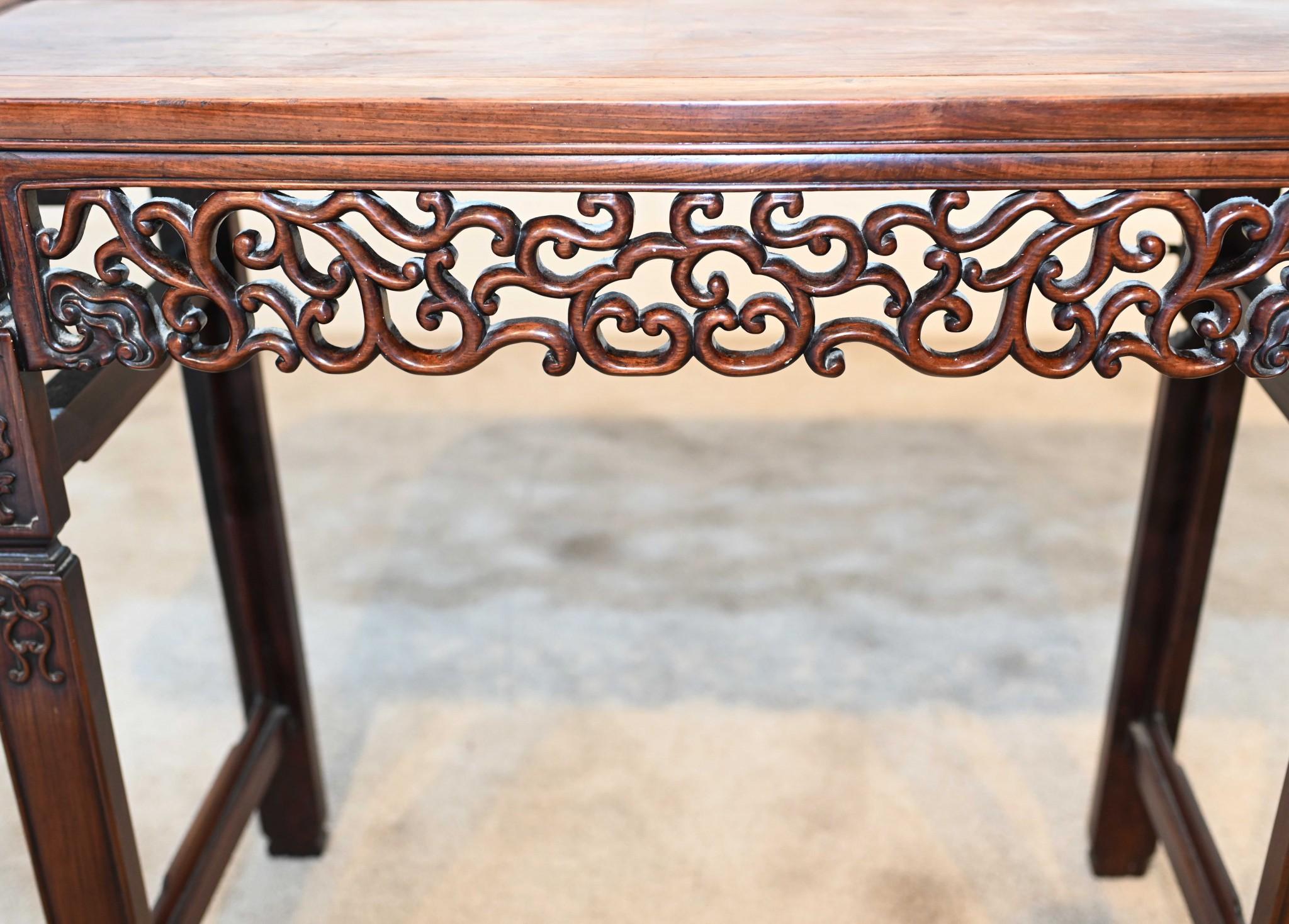 Antique Chinese Altar Table Hardwood Console 1860 For Sale 2