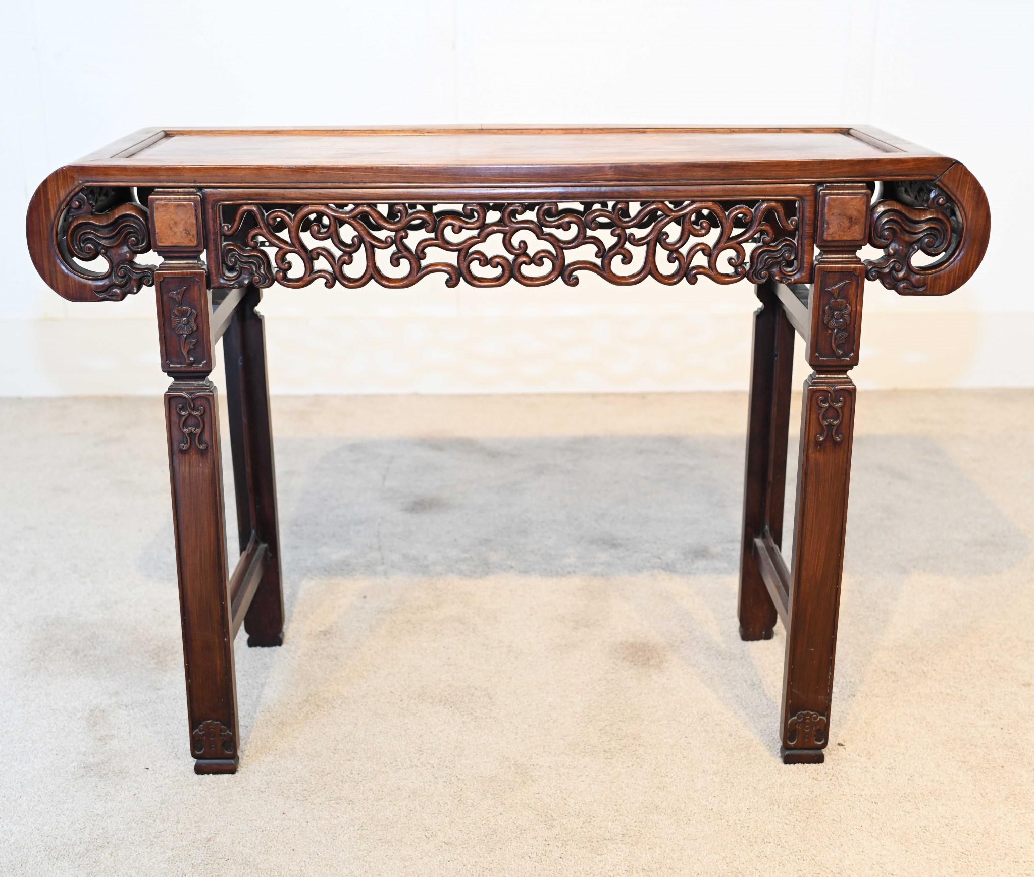 Antique Chinese Altar Table Hardwood Console 1860 For Sale 3