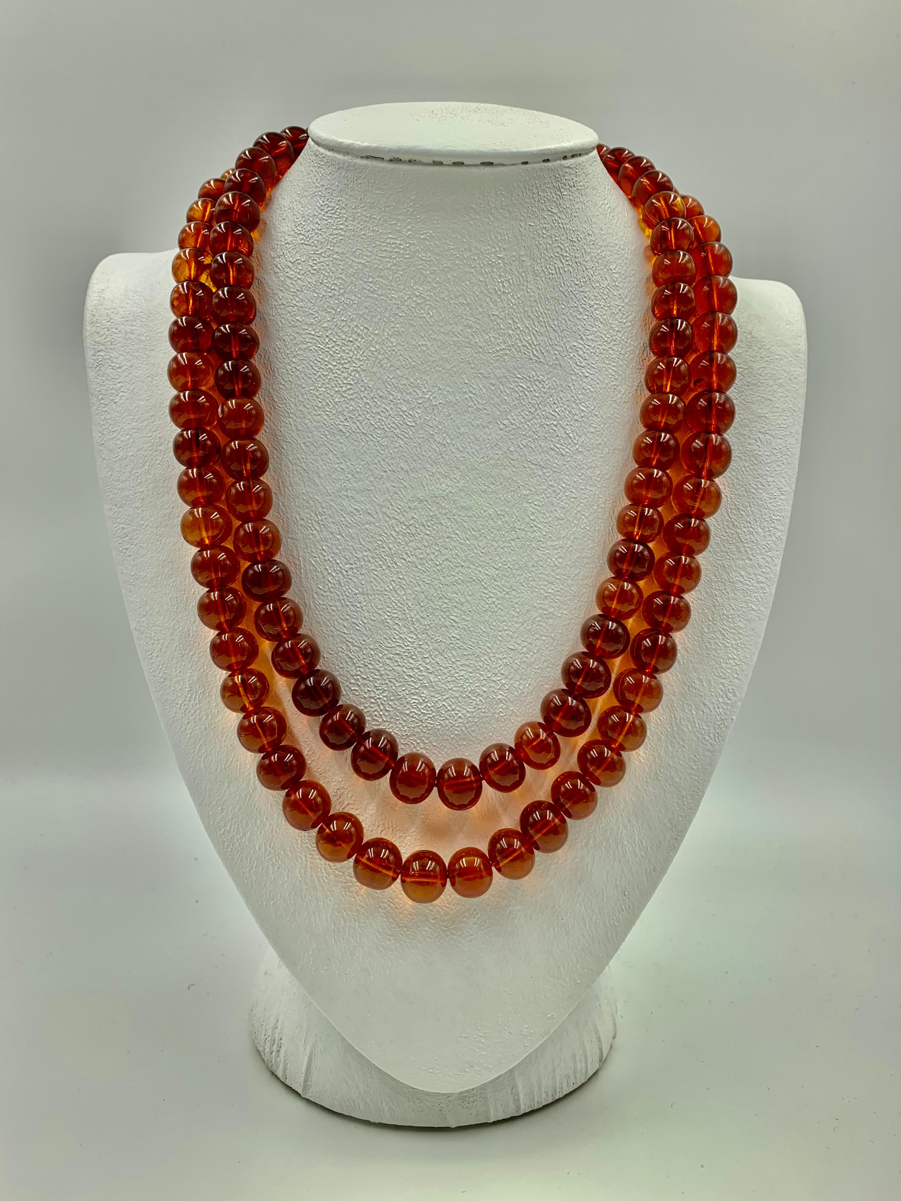 Antique Chinese Amber Court Necklace or Mala, 19th Century 2