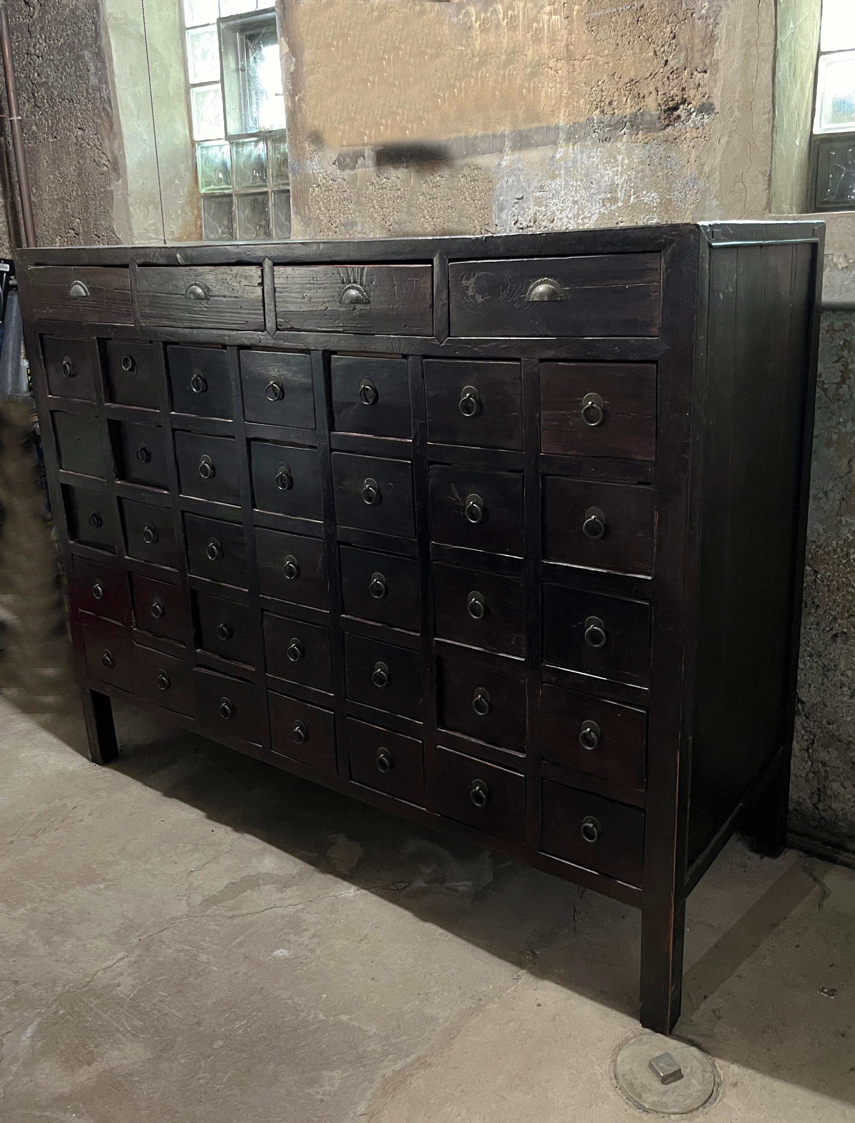 Antique Chinese Armoire, 19th Century Medicine Cabinet, Apothecary Chest 2