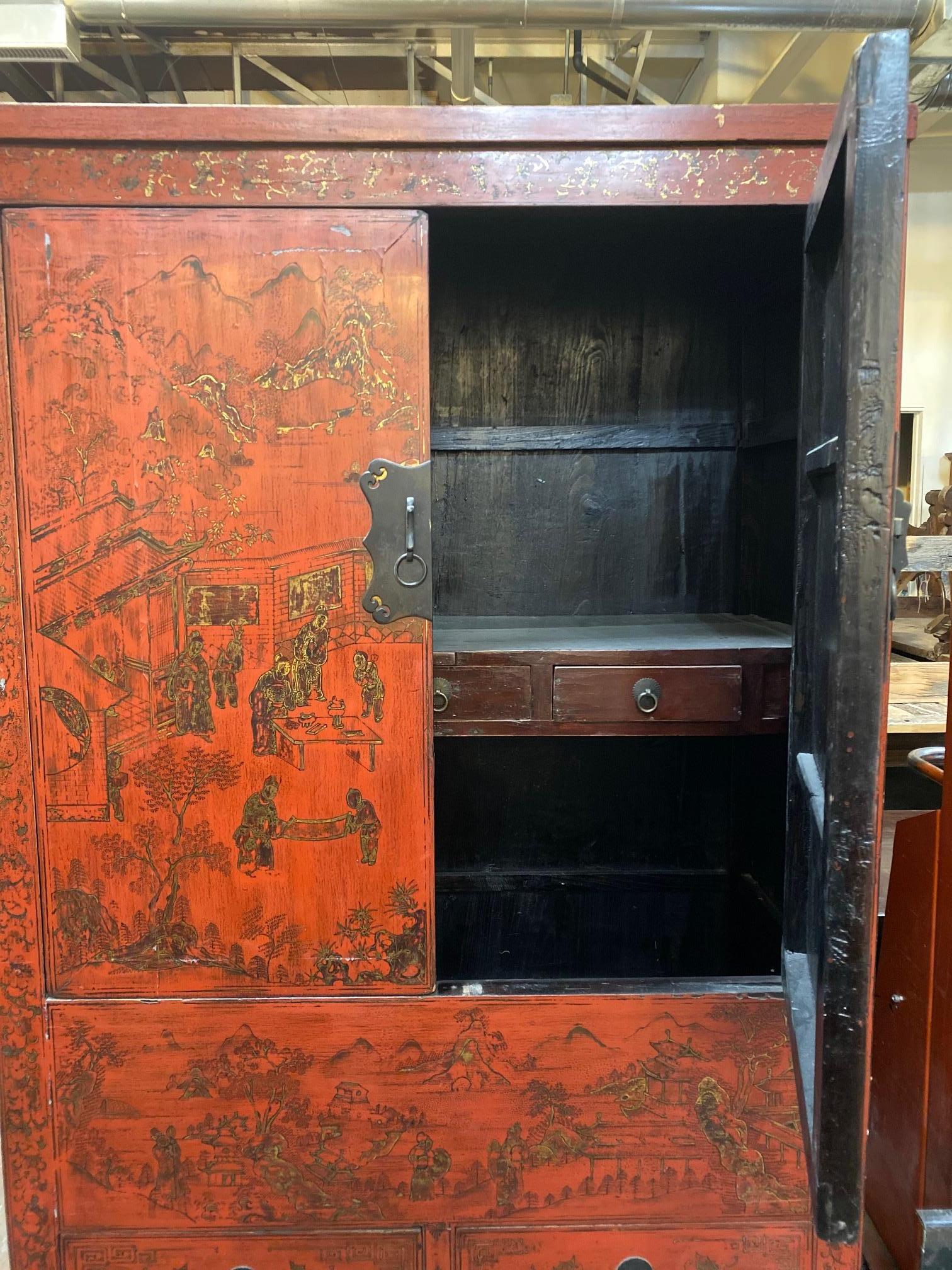 Wood Antique Chinese Armoire