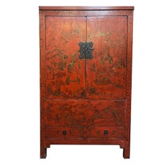 Antique French Walnut Armoire Or China Cabinet Circa Early 1800s