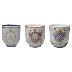 Antique Chinese Armorial Tea Bowl Porcelain Qianlong China ca 1775