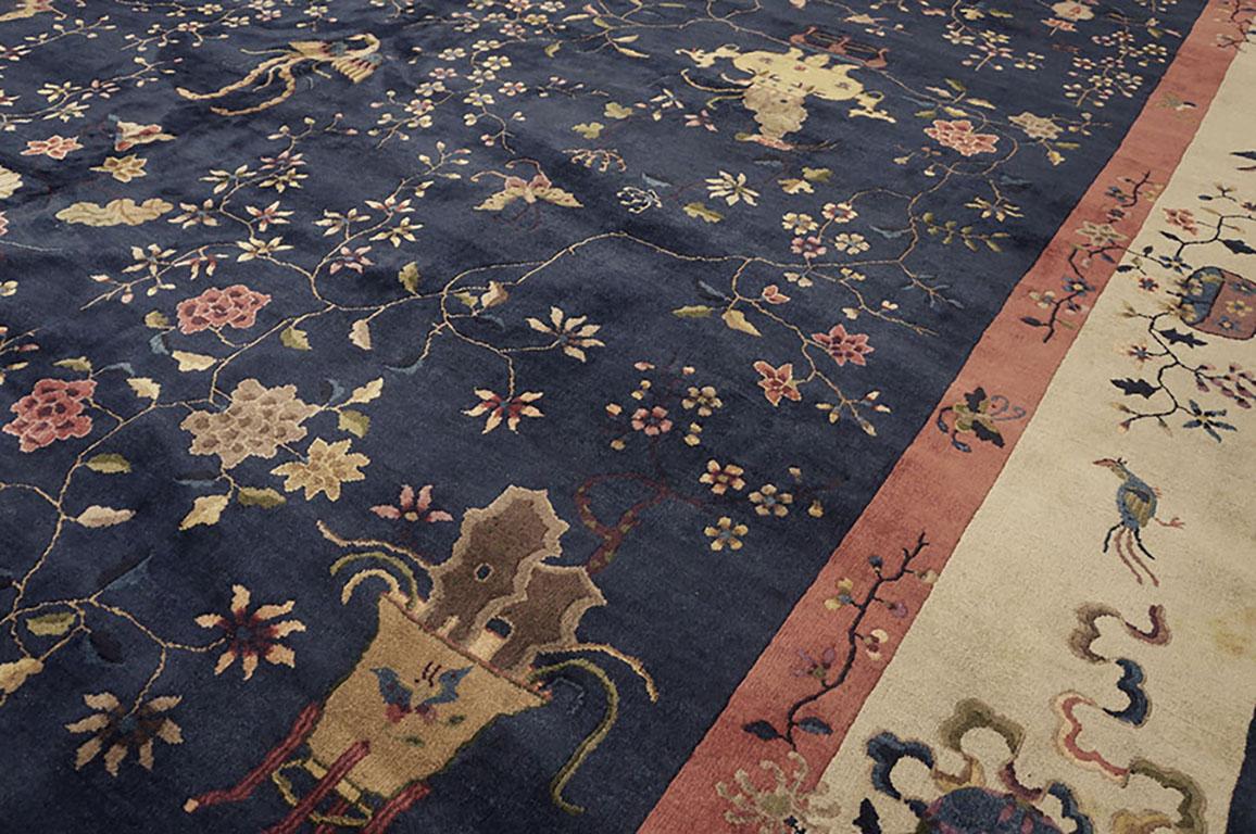 Wool 1920s Chinese Art Deco Carpet ( 14' x 23' - 427 x 701 ) For Sale