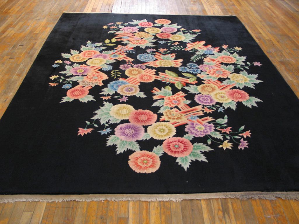 1920s Black Chinese Art Deco Carpet by Nichols Workshop
7'10