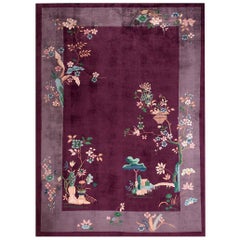 Chinese Art Deco Carpet From 1920s (8' x 10' 10" - 245 x 330 cm) 
