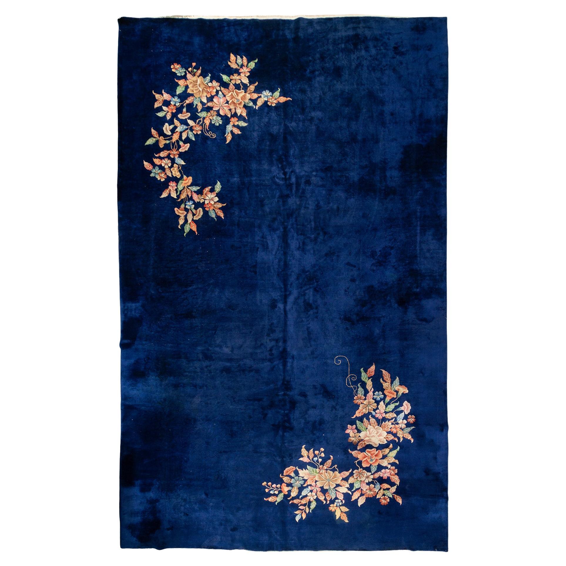 Antique Chinese Art Deco Area Rug  12'x19'3 For Sale