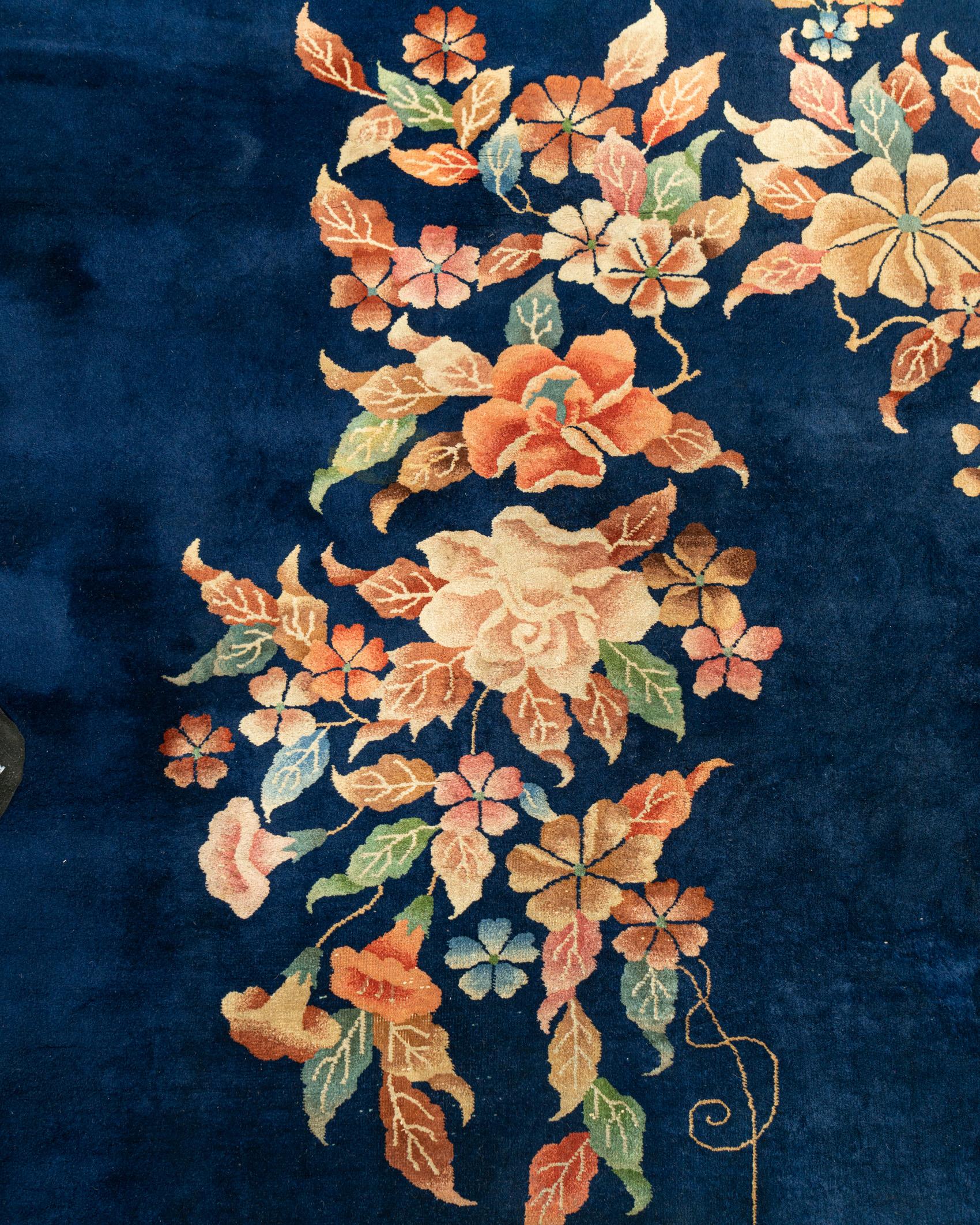 Tapis Art Déco chinois ancien  12'x19'3 en vente 2