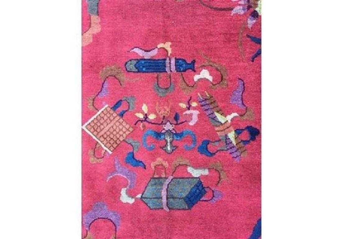 Antique Chinese Art Deco Carpet 3.02m X 2.16m For Sale 5